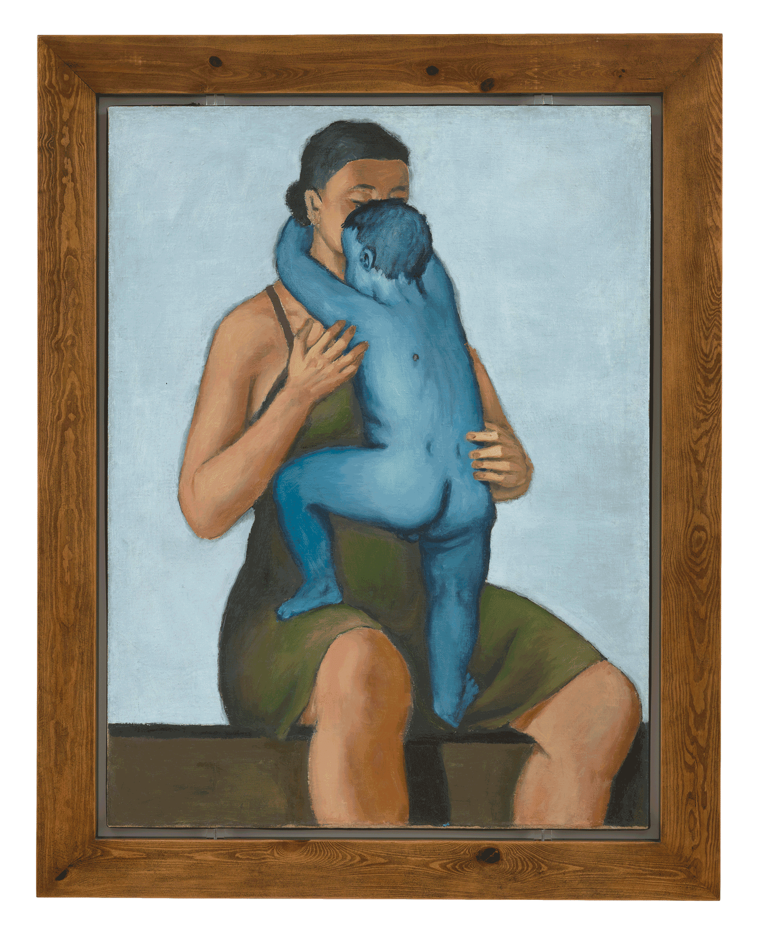 A painting by Andrzej Wr√≥blewski, titled Mother with Dead Child /Construction, dated in 1949 and 1948. 