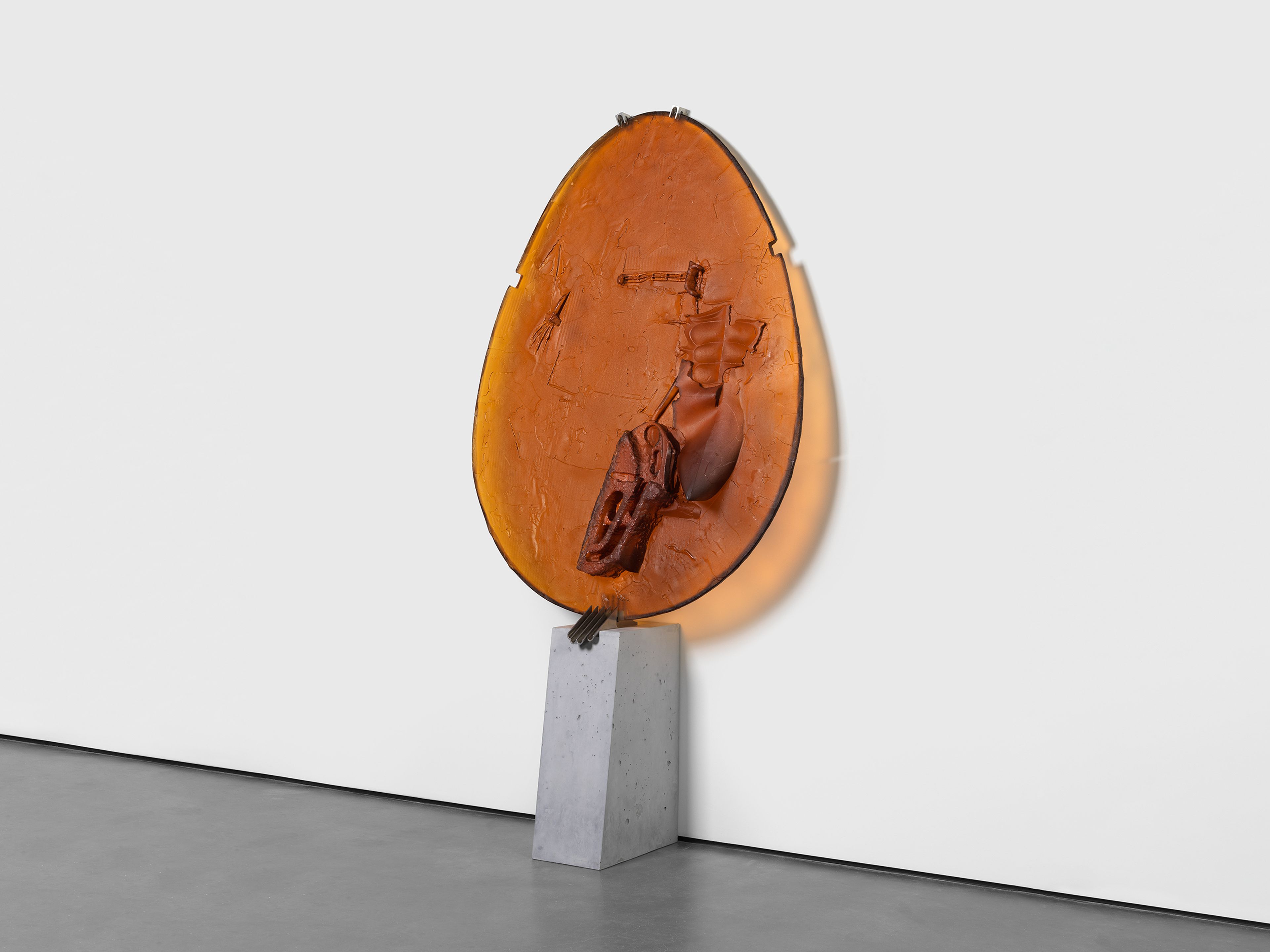 A sculpture by Andra Ursuta, titled Private Dancer (Amber), dated 2025.