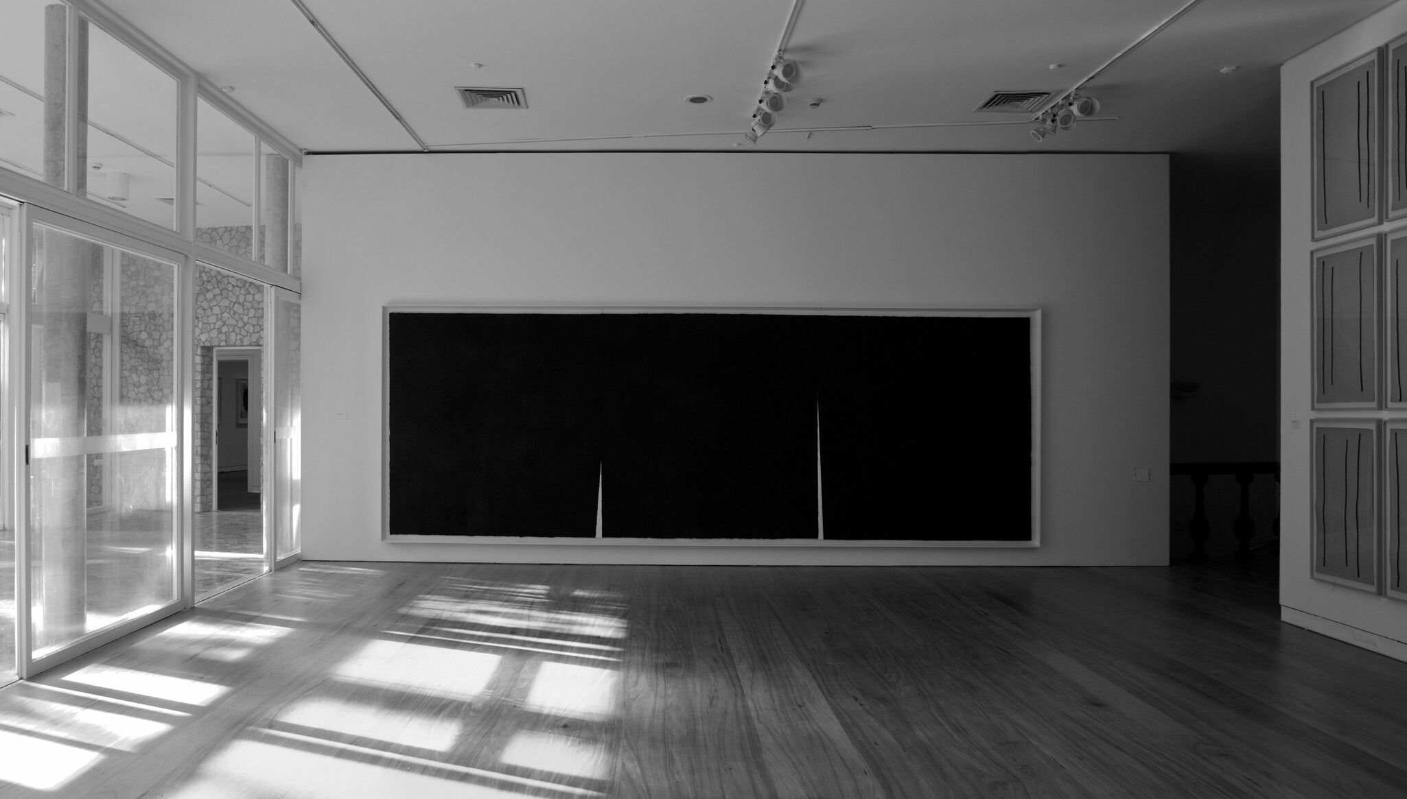 installation view of a richard serra piece