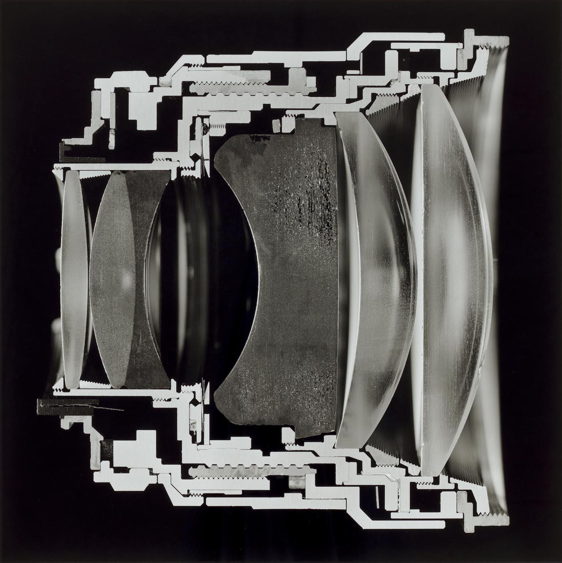 A detail from a photograph by Christopher Williams, titled Untitled Focal length: 180mm Aperture: f/5.6 Image ratio: 2:1 Distance lens to focal plane: 27cm Distance film layer to focal plane: 81cm Bellows extension: 36cm Depth of field: 1.932mm Studio Rhein Verlag, Düsseldorf, August 13, 2016, dated 2017.