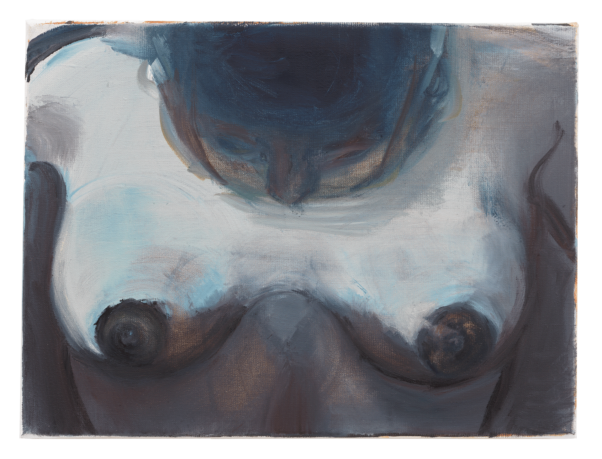 A painting by Marlene Dumas, titled Nipples, dated 2018.
