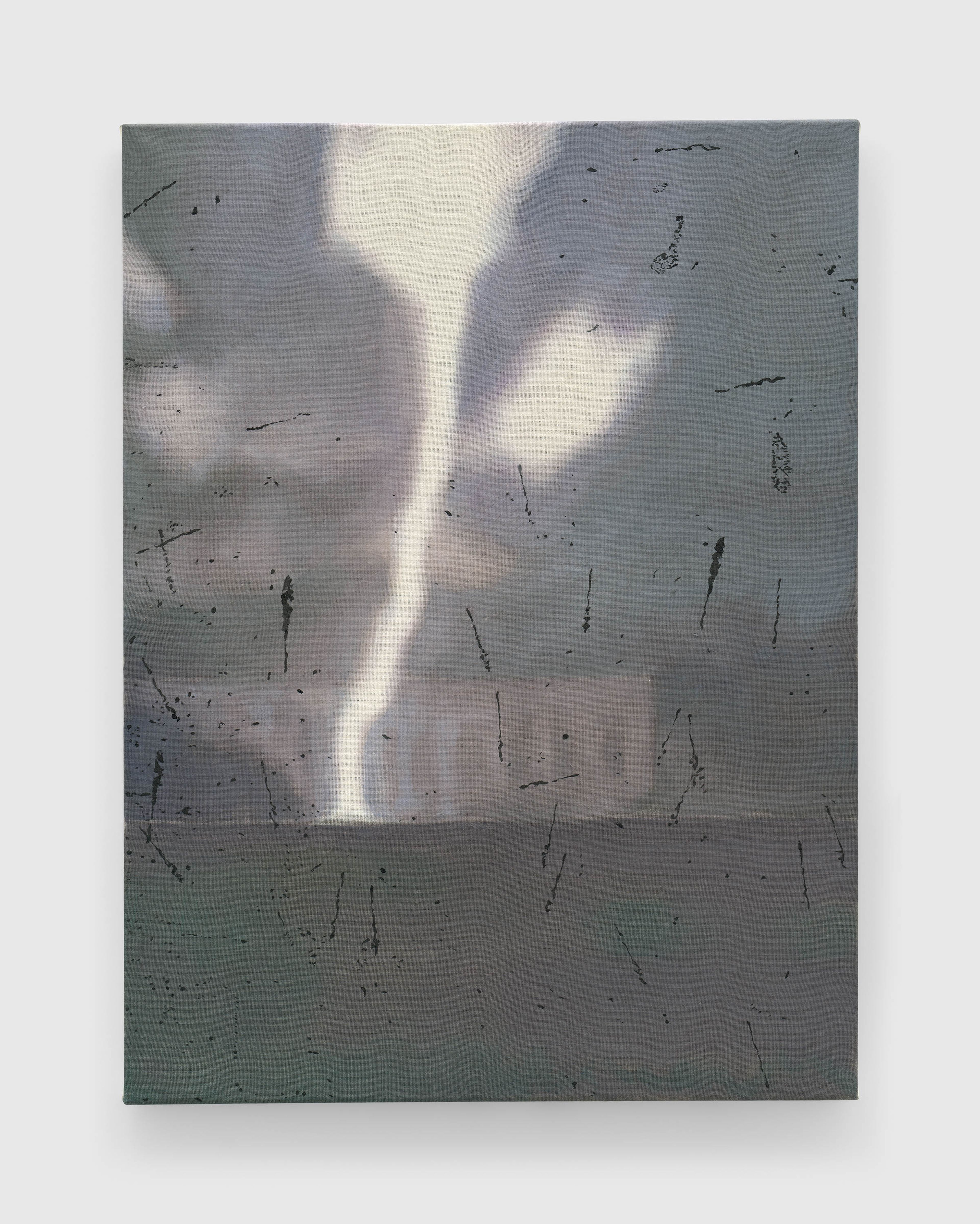 A painting by Nate Lowman, titled August 4, 2022 (Lightning at the White House), dated 2023.