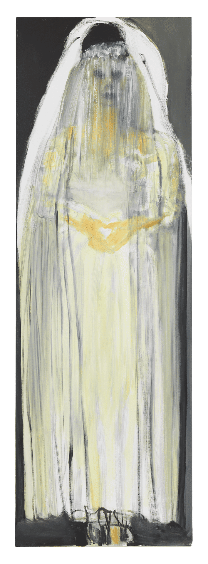 A painting by Marlene Dumas, titled Bride, dated 2018. 