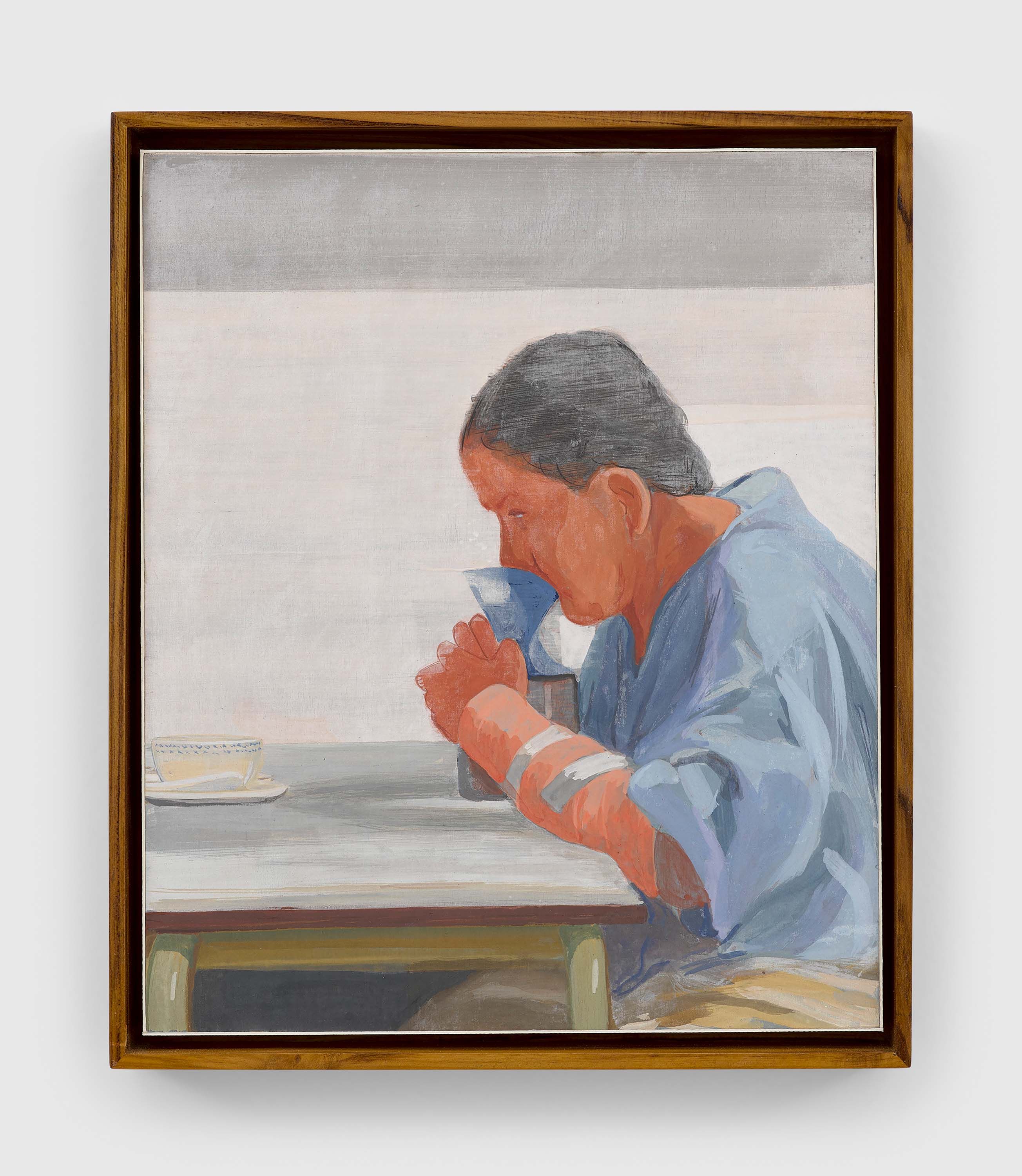A casein on board painting by Mahesh Baliga, titled Mother, dated 2021.
