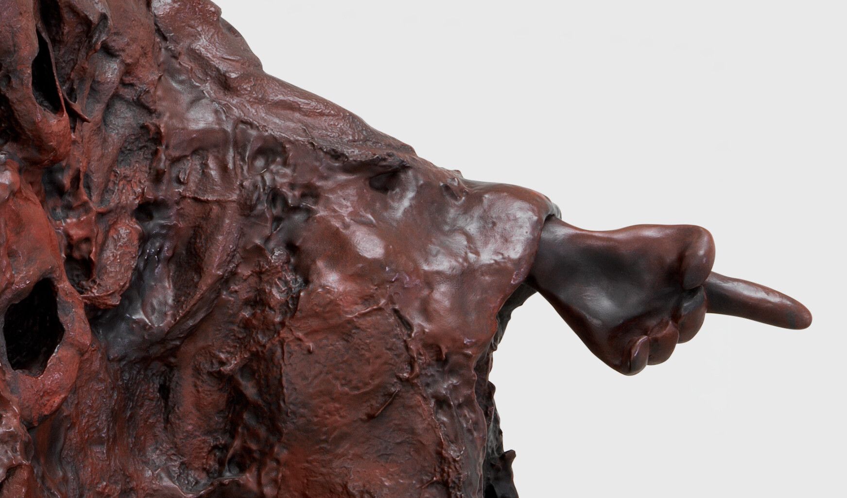 Detail of Josh Smith's sculpture "Friend"
