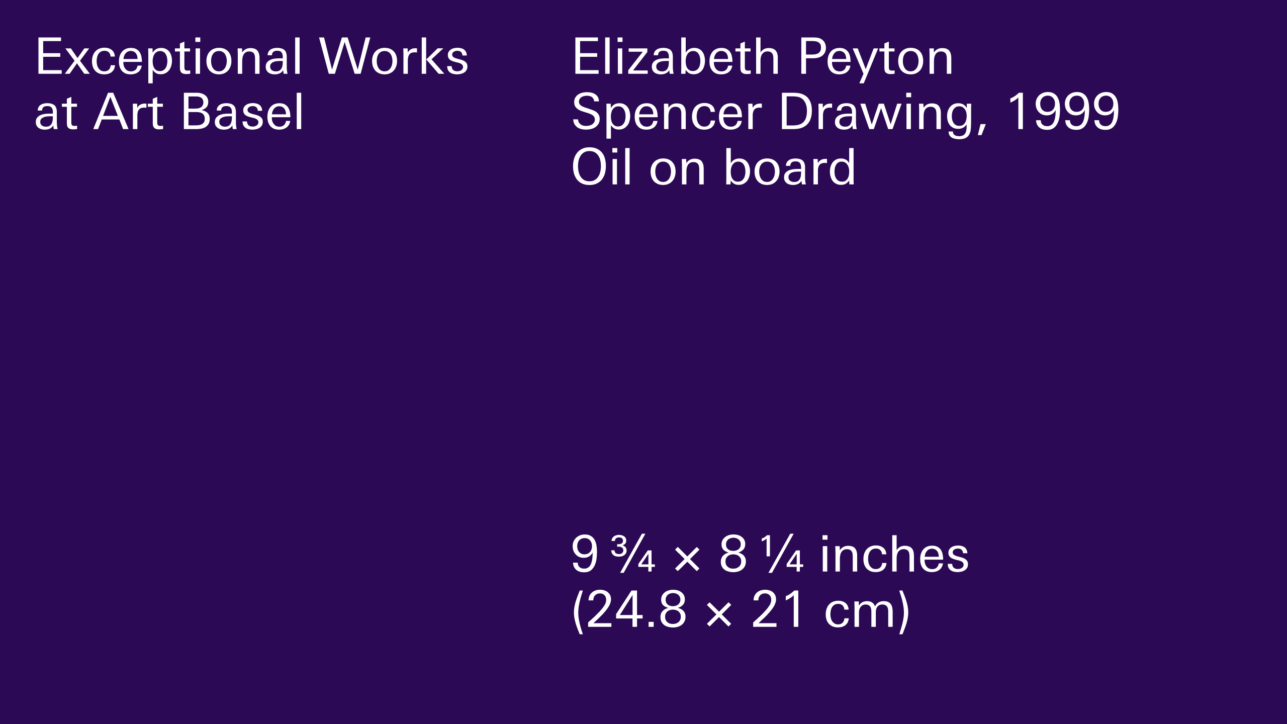Exceptional Works: Elizabeth Peyton