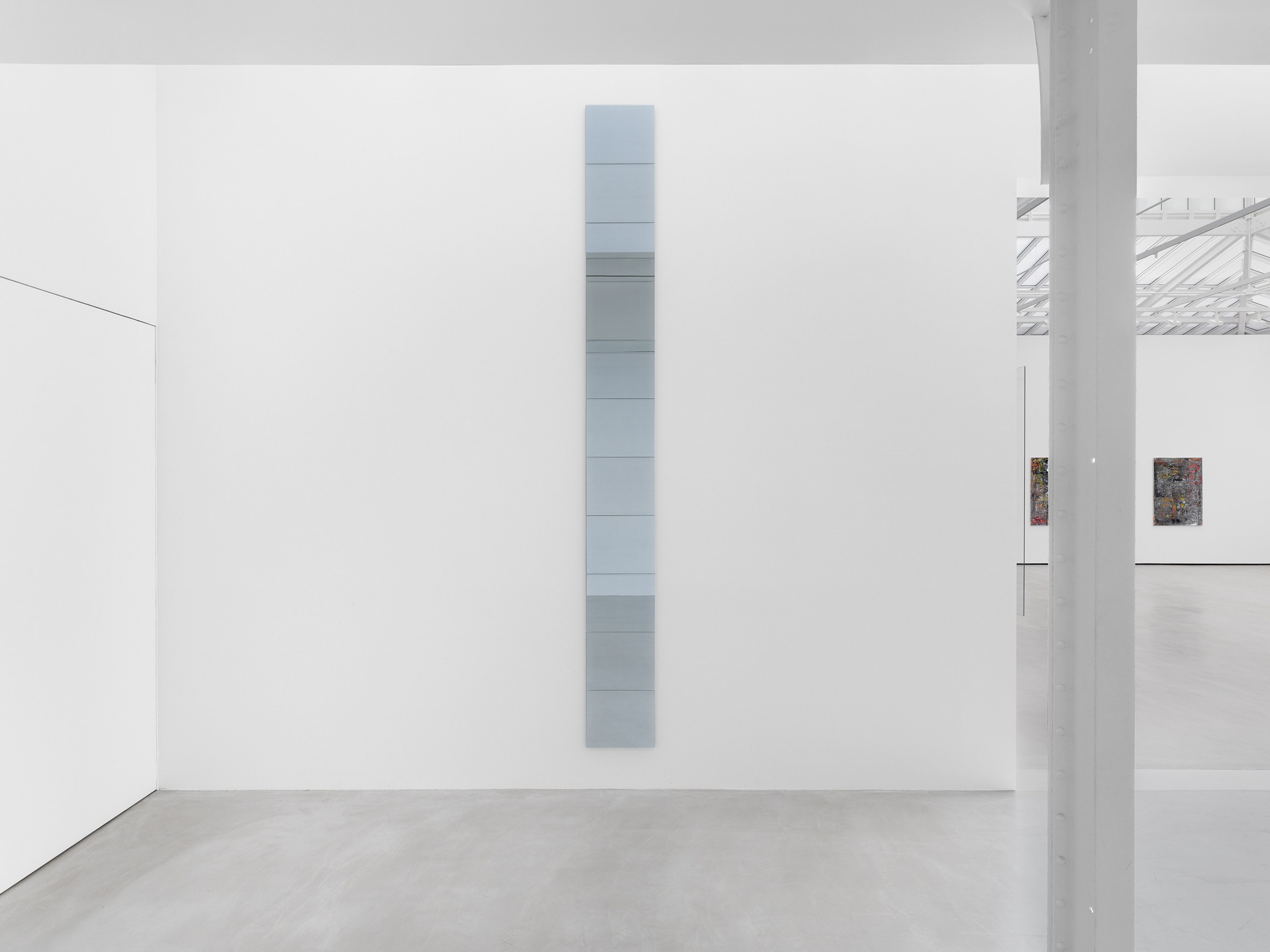 A sculpture by Gerhard Richter, titled 11 Grau Spiegel übereinander (Eleven gray mirrors), dated 2024.