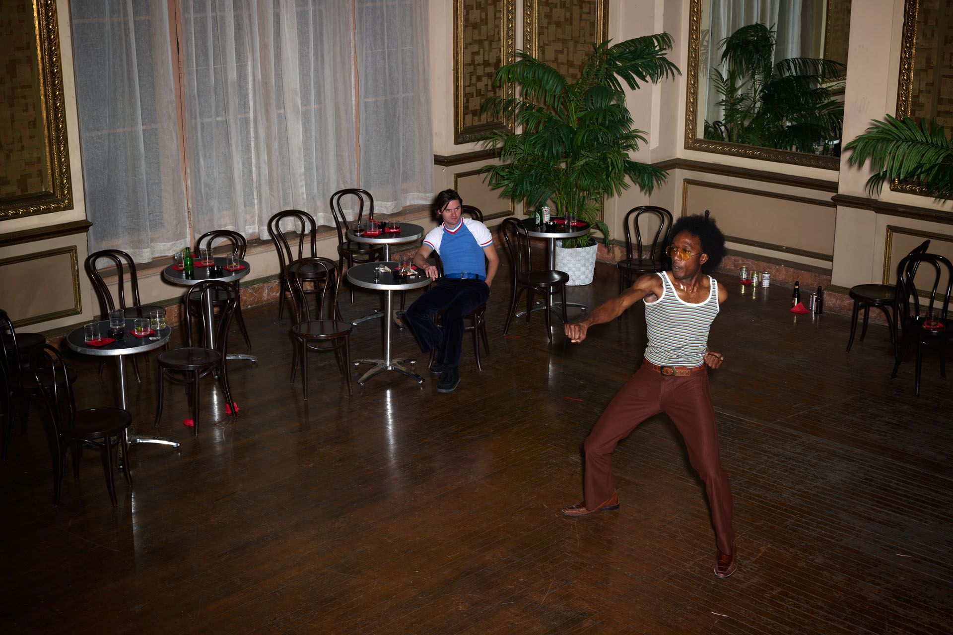 A photograph by Stan Douglas titled Kung-Fu Fighting, 1975, dated 2012.