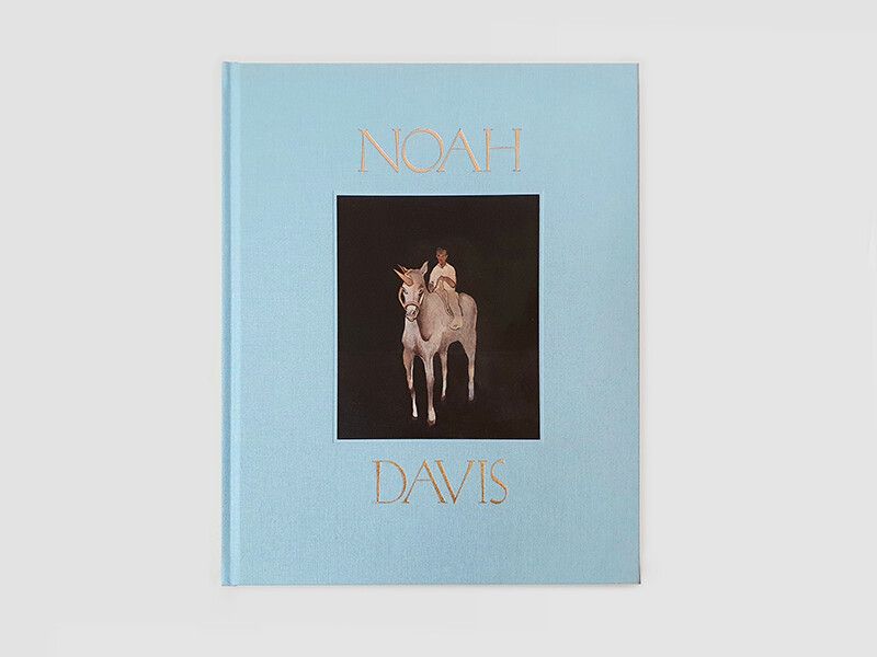 A photo of a book titled Noah Davis, printed in 2020.