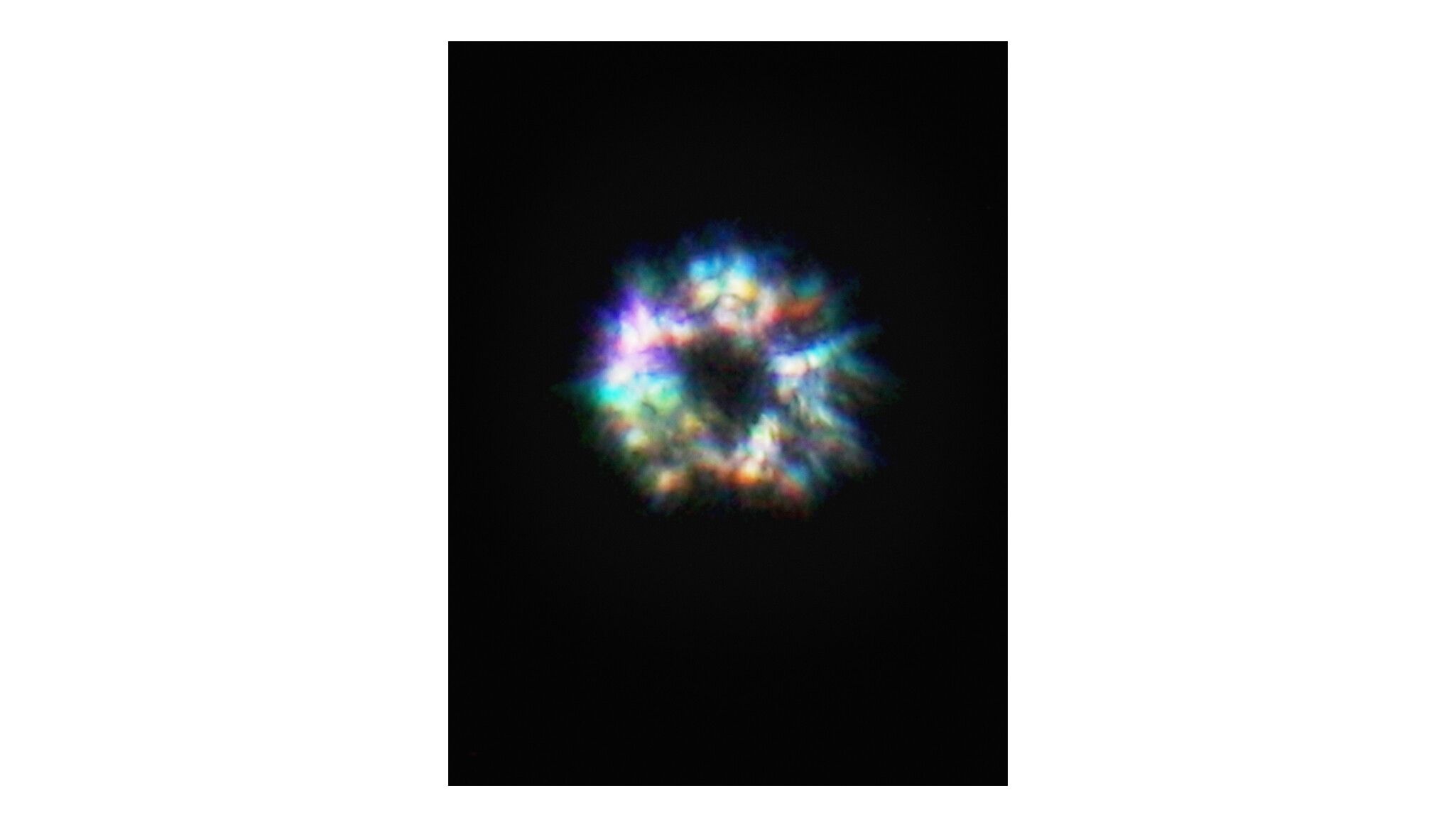 A detail of an artwork by Wolfgang Tillmans, titled Sirius Through a Defocused Telescope, a–f , dated 2023
