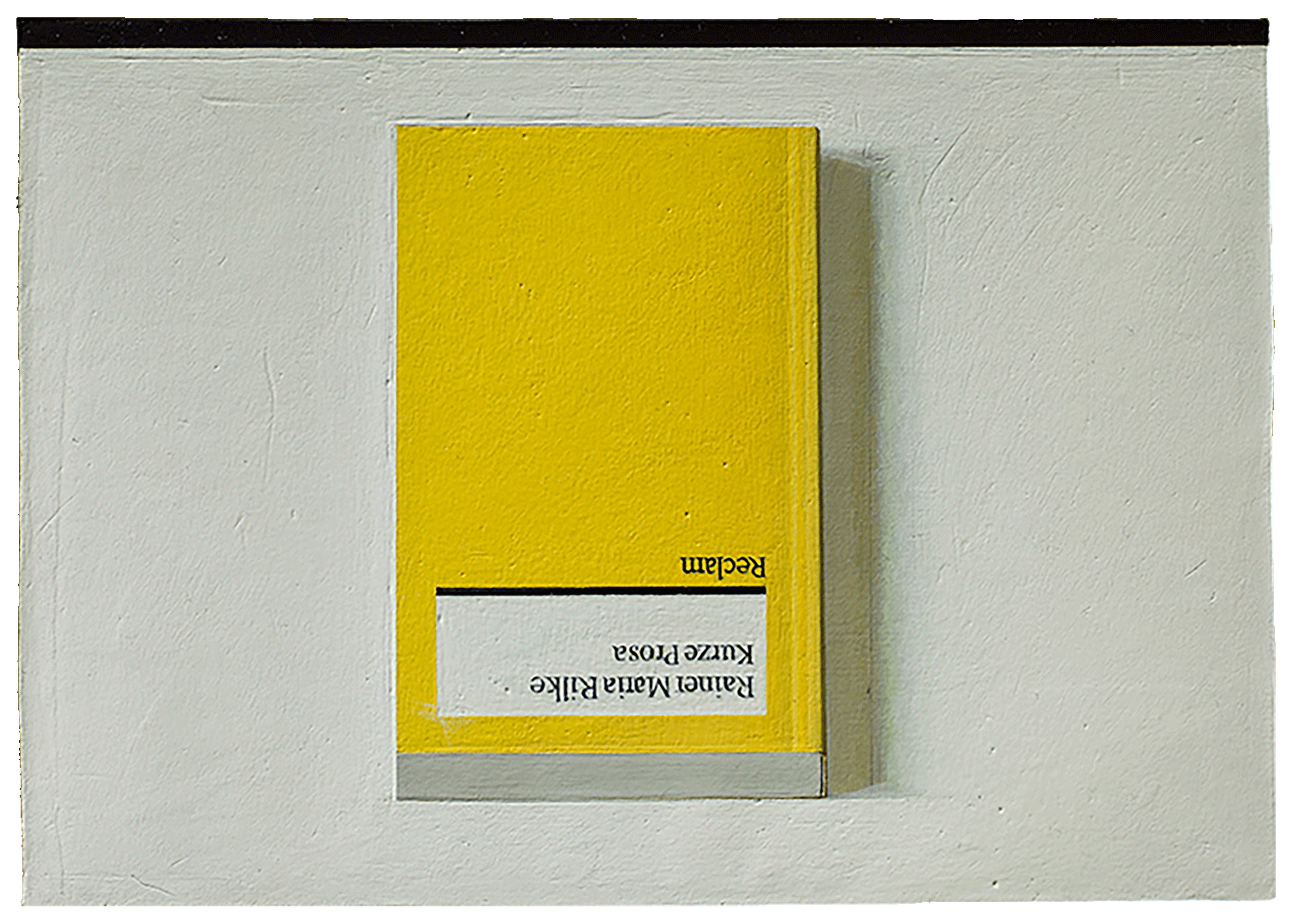 A painting by Liu Ye, titled Book Painting No.9 (Rainer Maria Rilke, Kurze Prosa, Reclam, 2012), dated 2015.