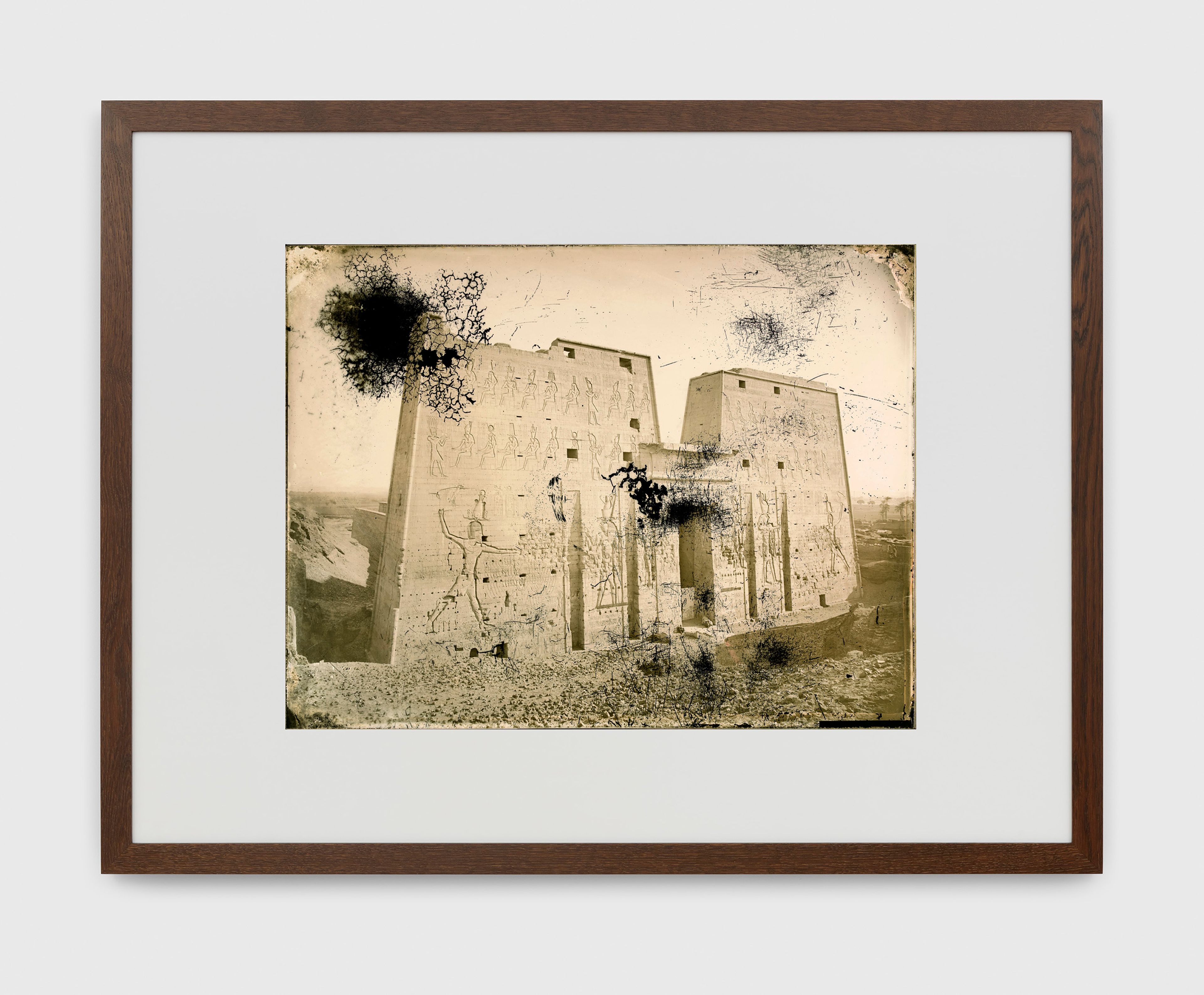 A chromogenic print by Thomas Ruff, titled bonfils_07 - Pylone du temple d'Edfou Haute Égypte, dated 2021.