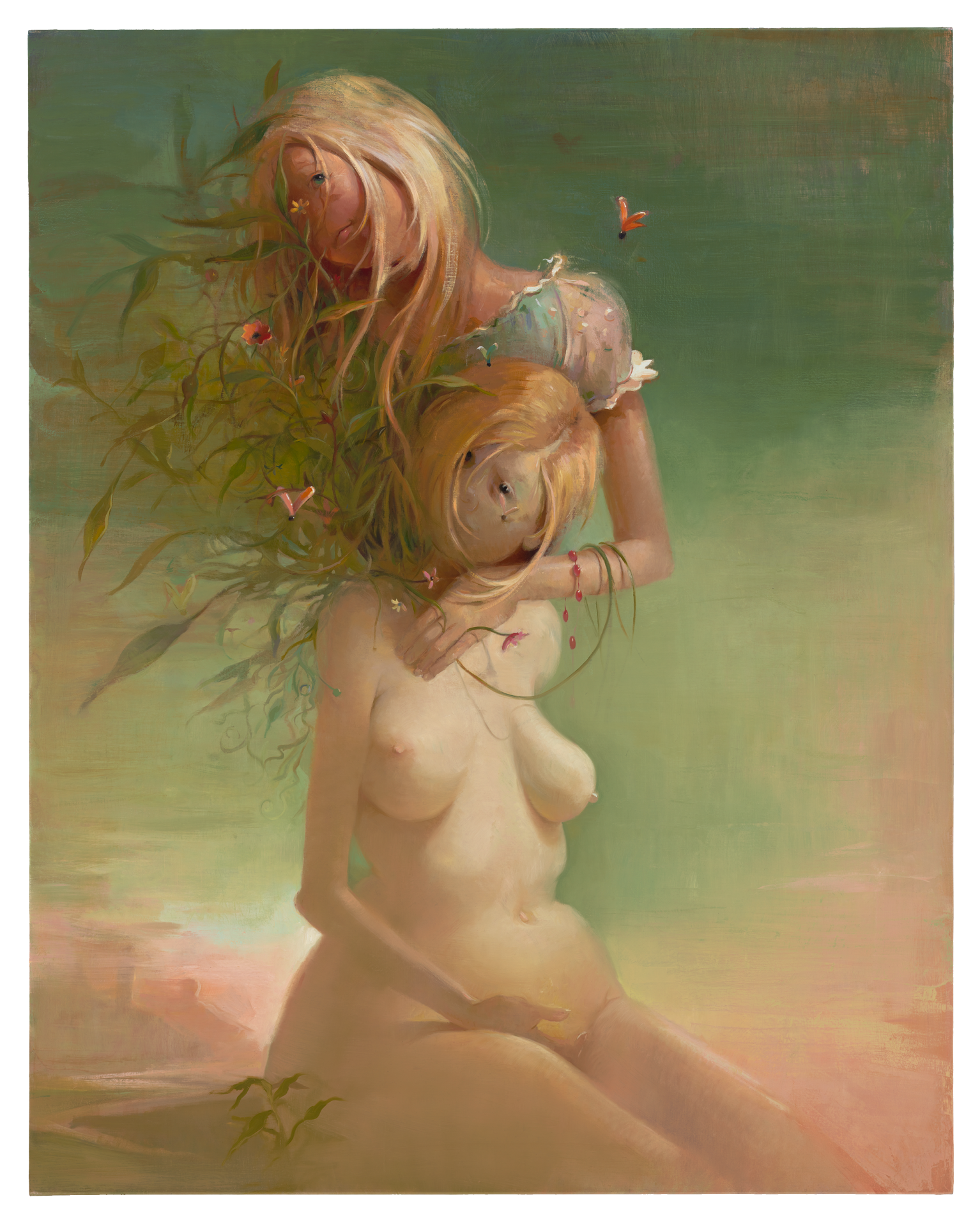 A painting by Lisa Yuskavage, titled Kingdom, dated 2005.