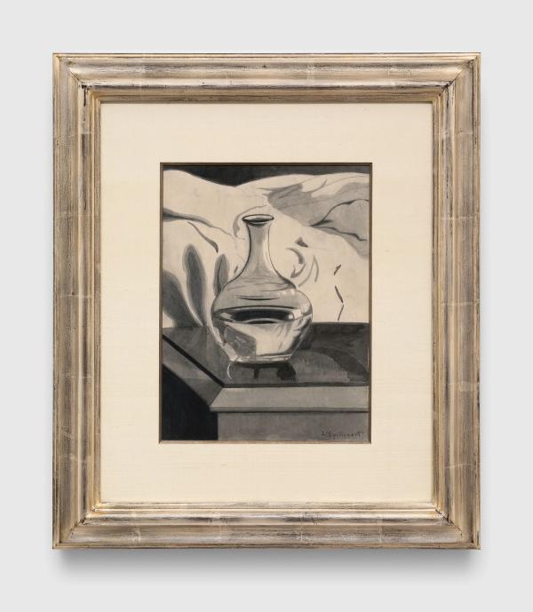 Léon Spilliaert — Carafe d’eau sur table de nuit (Water Carafe on Bedside Table)