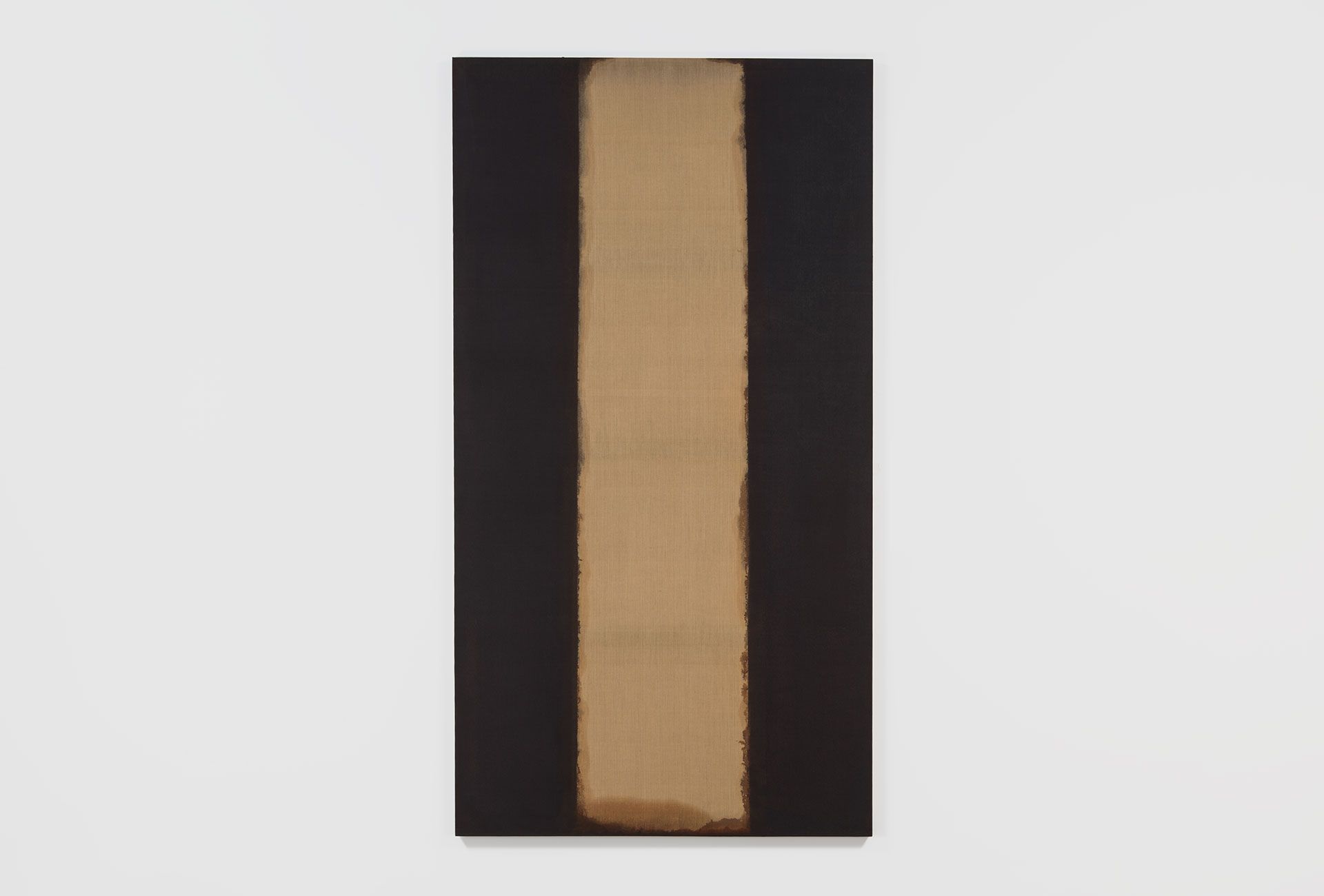 A painting by Yun Hyong-keun titled Burnt Umber & Ultramarine, dated 1985.