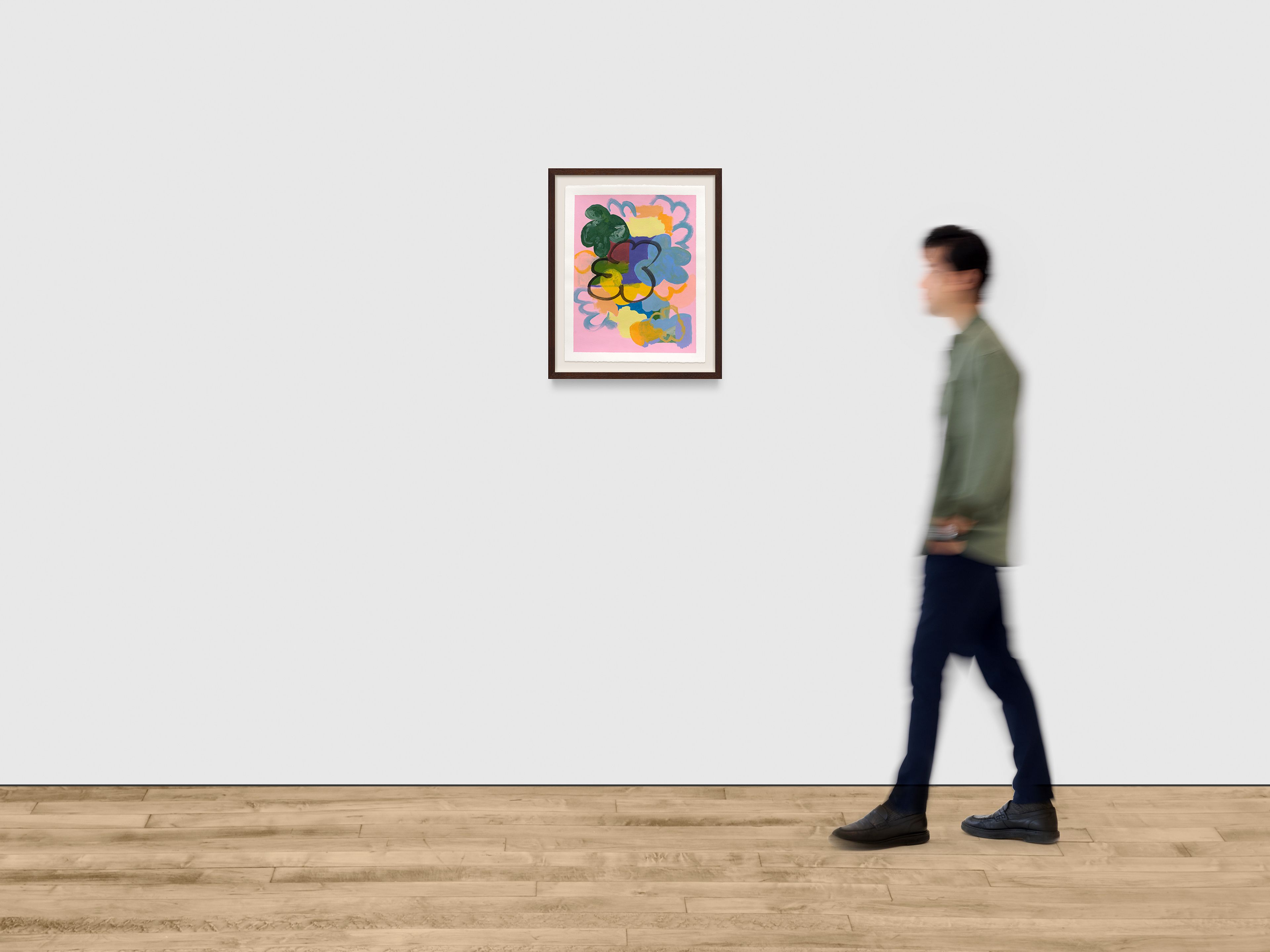 A work on paper by EJ Hill, titled polychrome (locus), dated 2025.