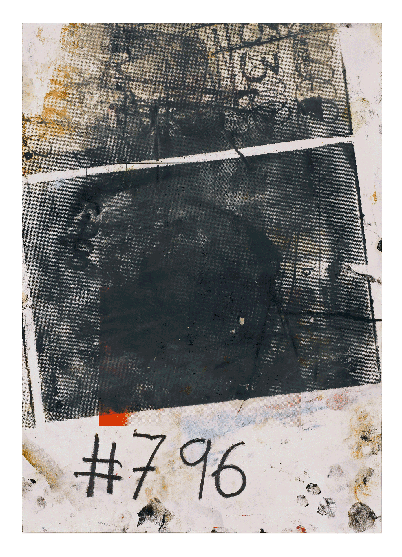 A work on paper by Oscar Murillo, titled Untitled, dated 2015.