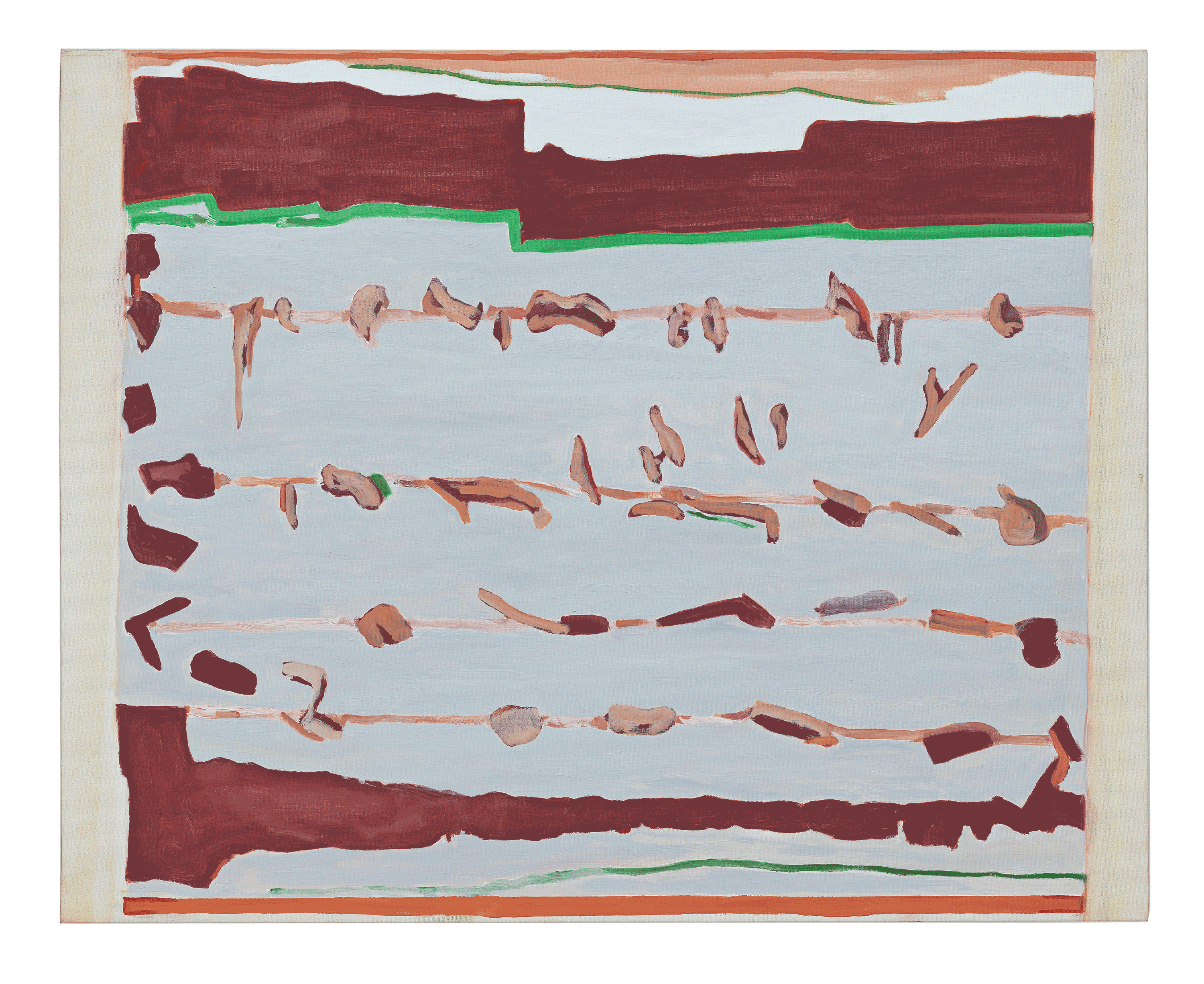 A painting by Raoul de Keyser, titled Defile, dated 2002.
