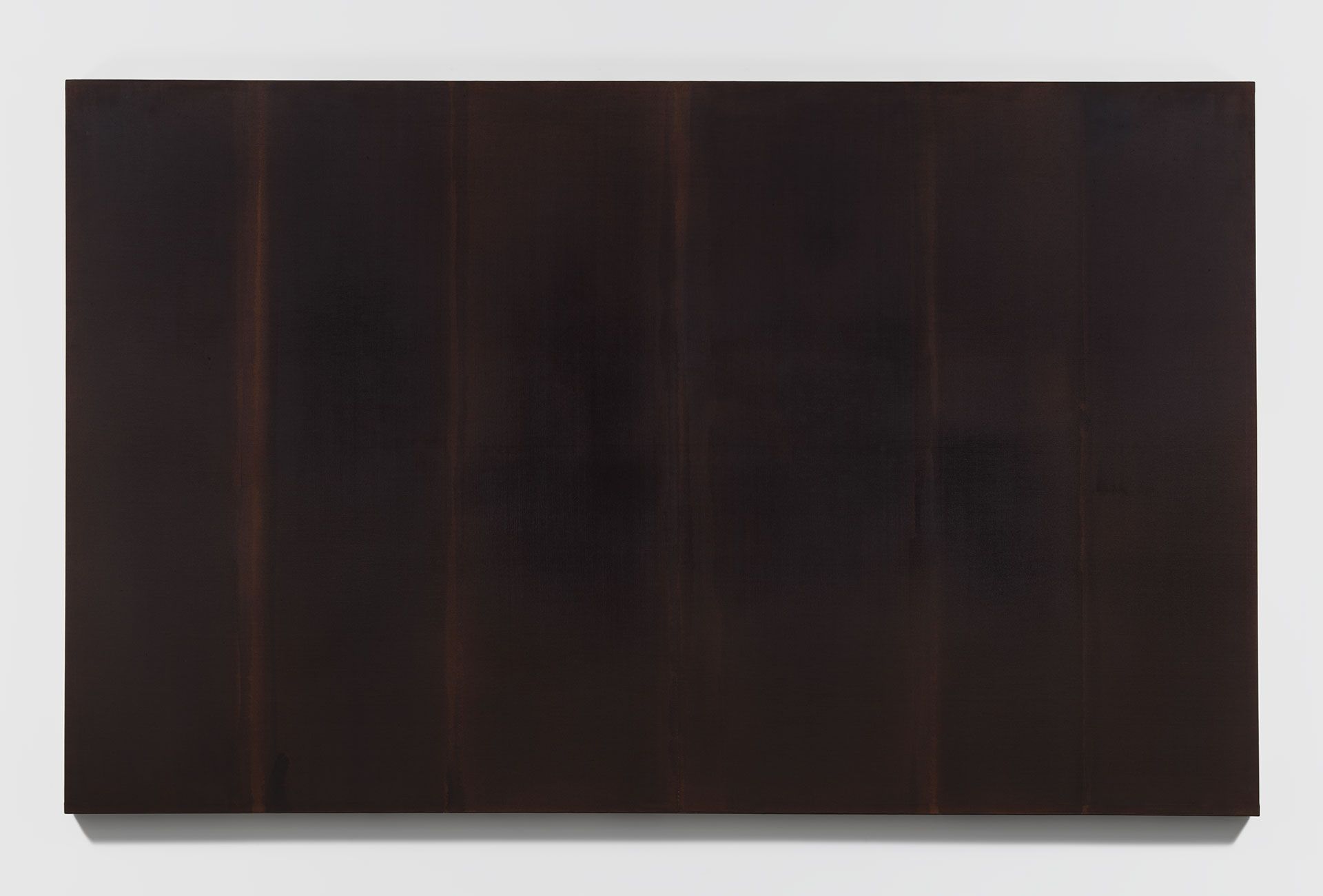 A painting by Yun Hyong-keun titled Burnt Umber & Ultramarine, dated 1989.