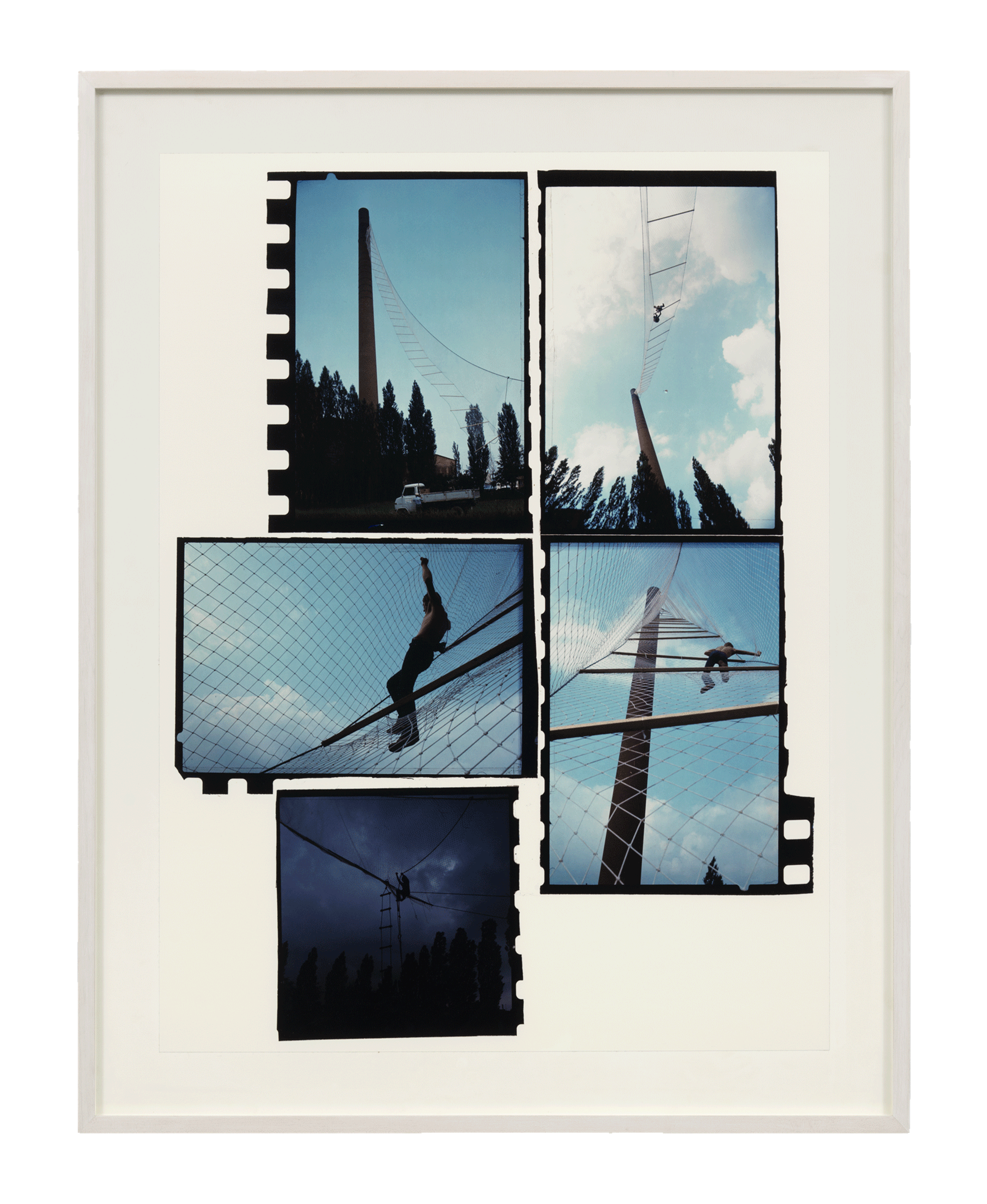 A photograph by Gordon Matta-Clark, titled Jacob's Ladder, dated 1977.