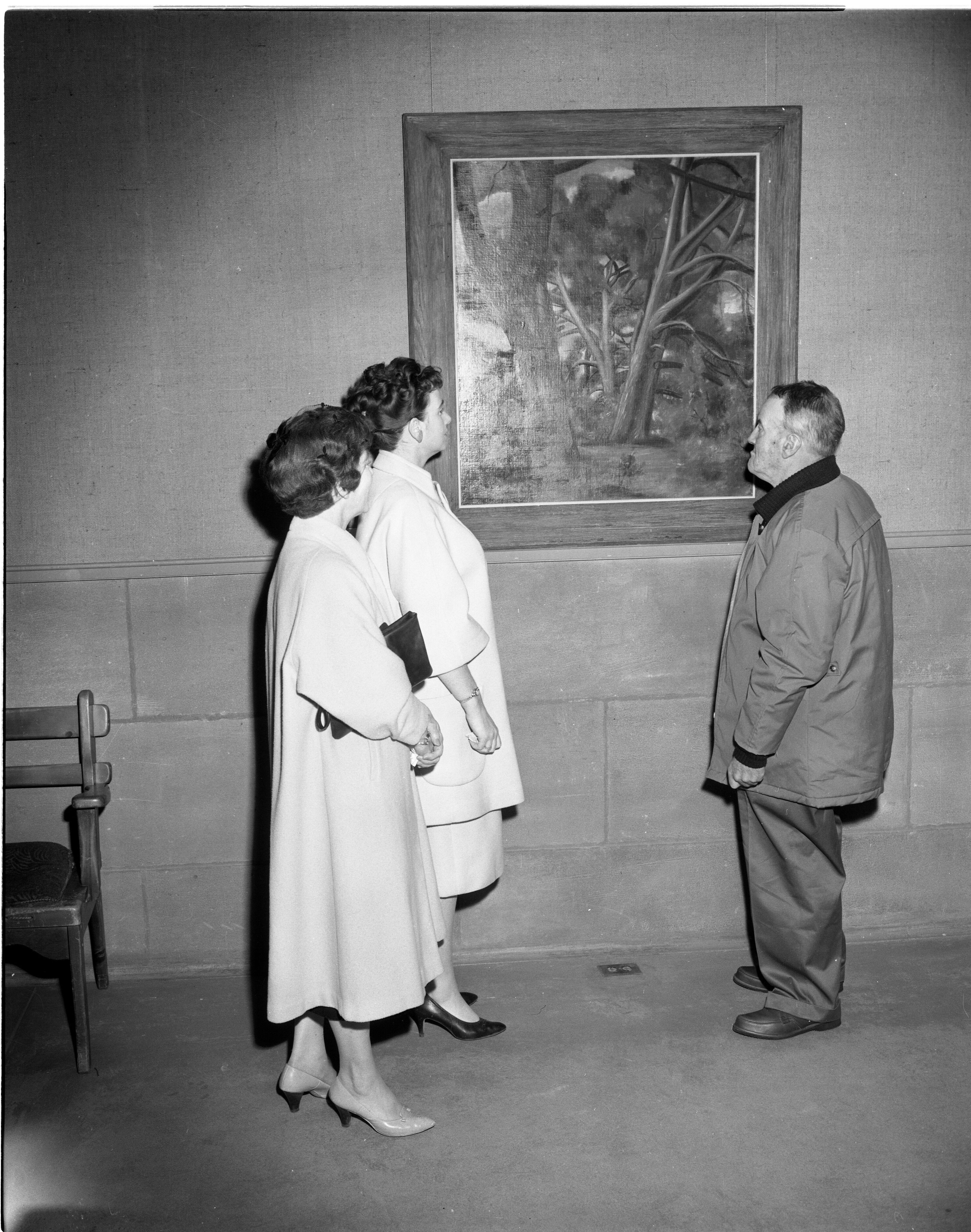 James Castle and his sisters at Boise Art Museum. 