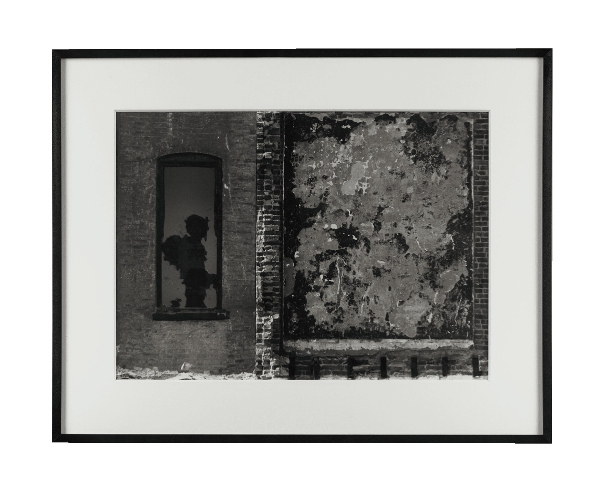 A photograph by Gordon Matta-Clark, titled Walls, dated 1972.