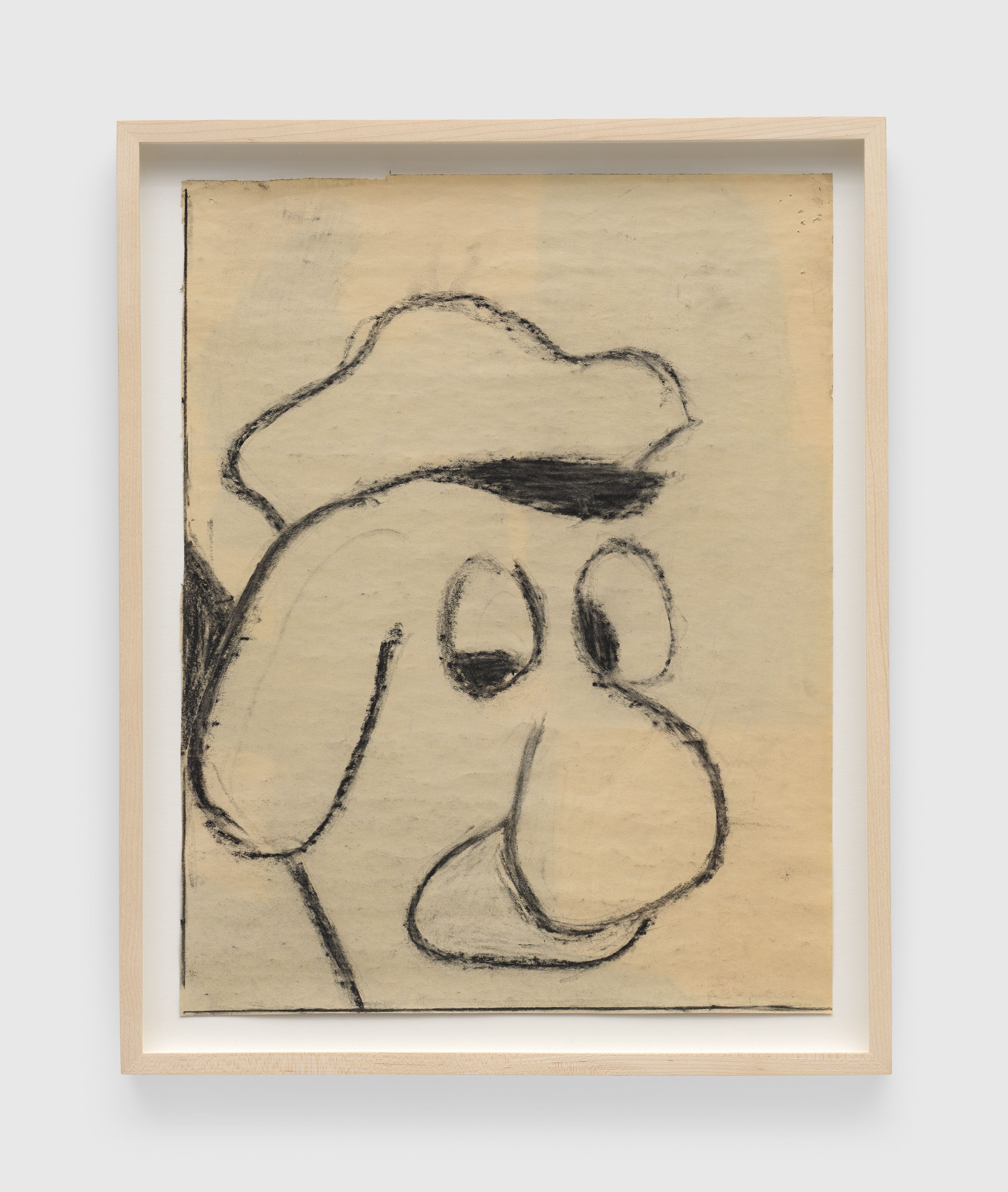 An untitled work on paper by Joe Bradley, dated 2017.