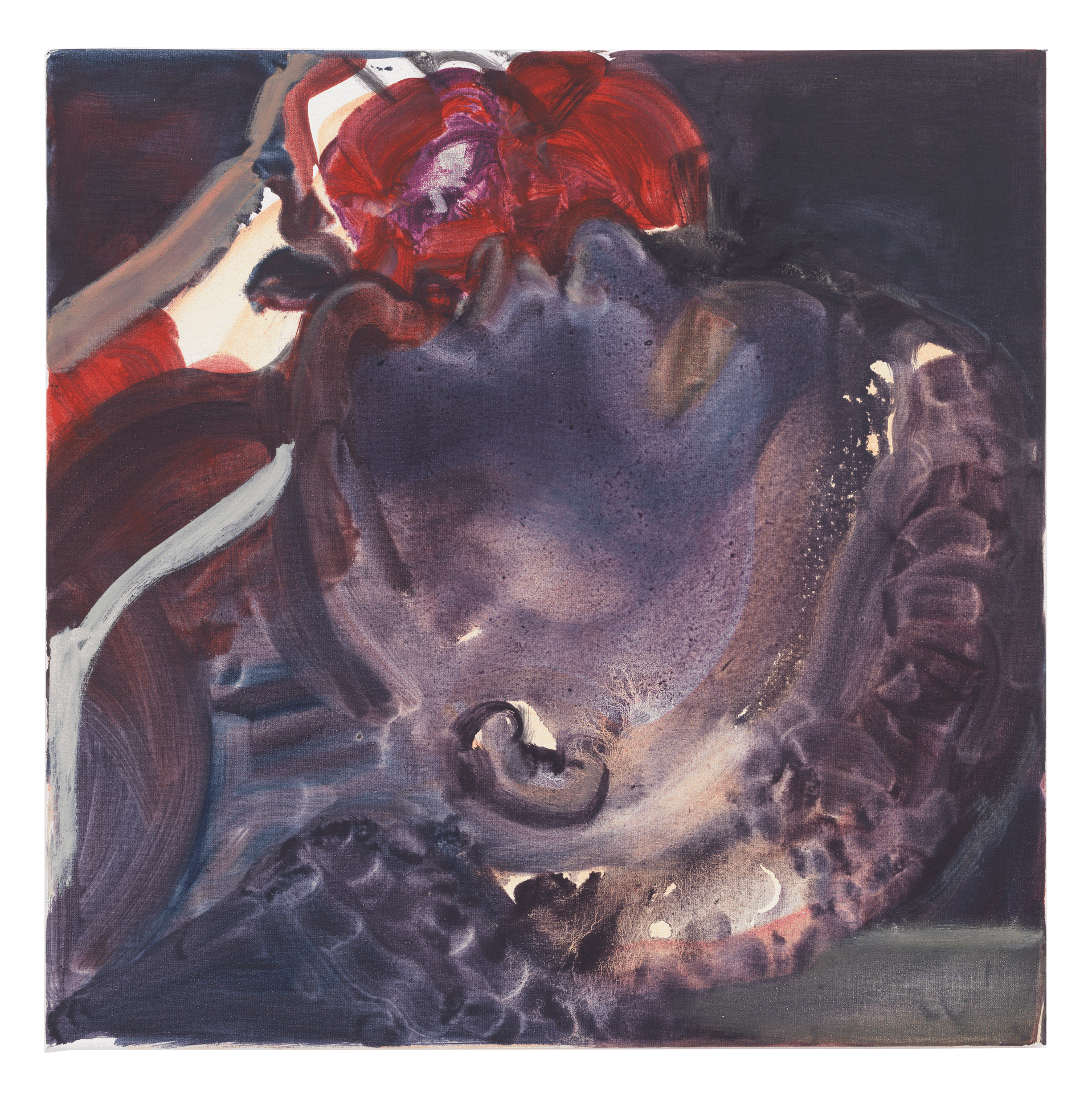 A painting by Marlene Dumas, titled Scent of a flower, dated 2018. 