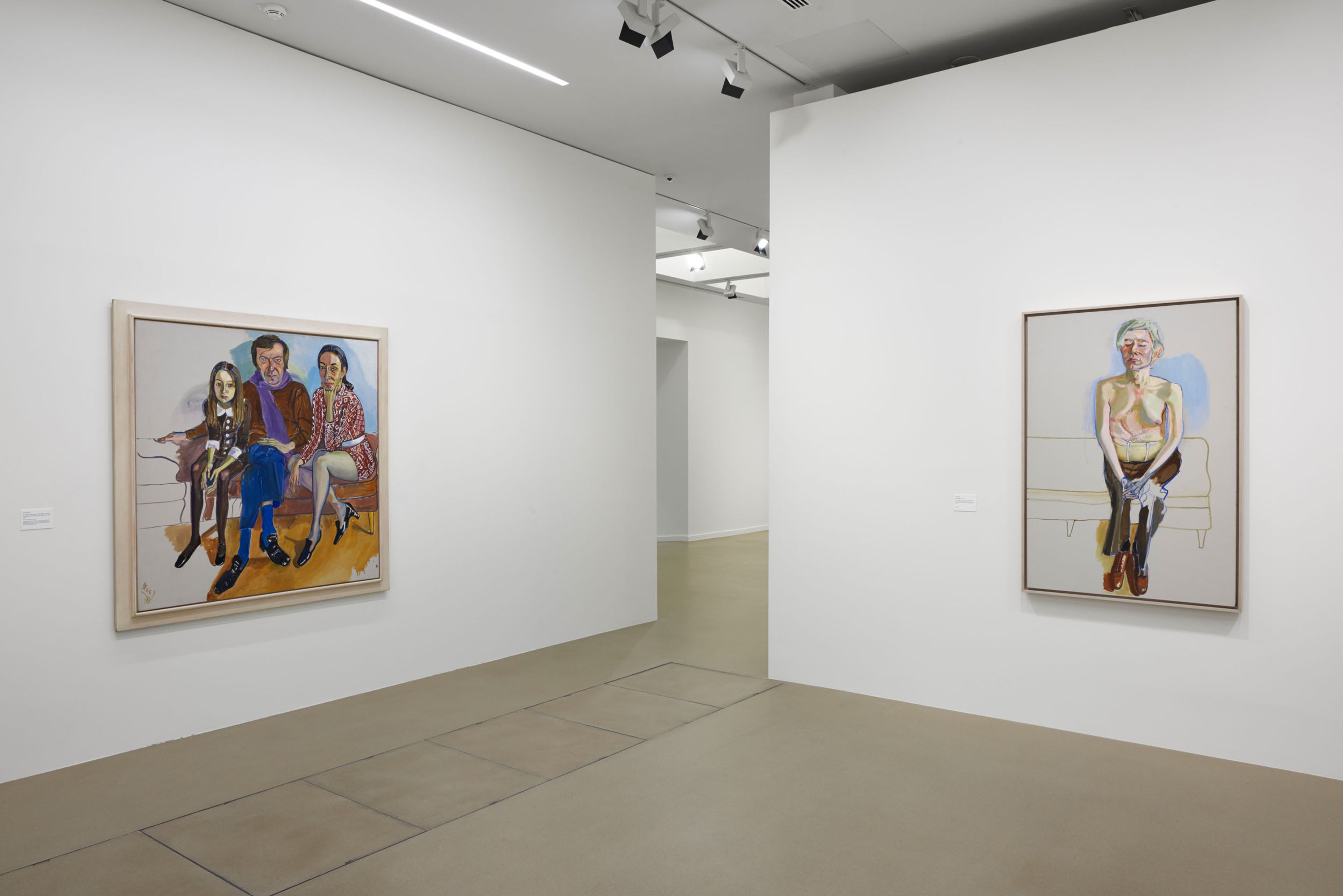 Installation view of¬†the exhibition Alice Neel: Painter of Modern Life,¬†at the¬†Fondation Vincent van Gogh in Arles, France, dated 2017.