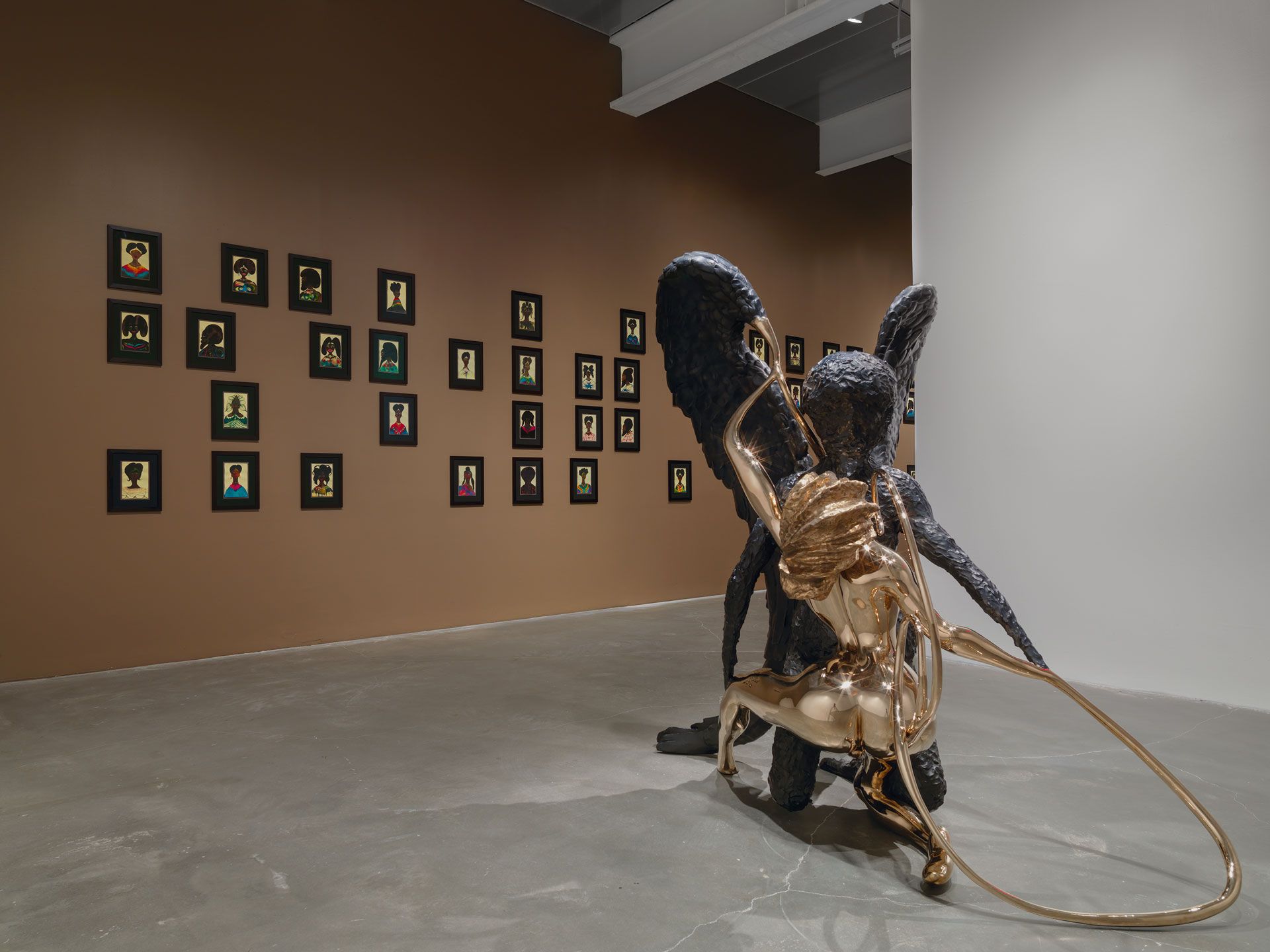Chris Ofili: Installation view of Night and Day at the New Museum in ...