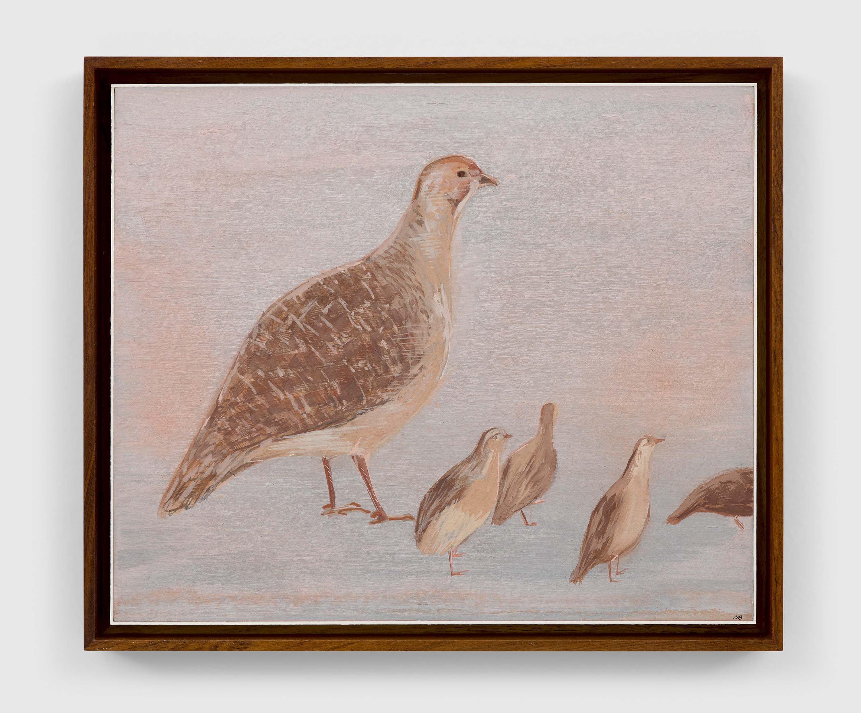 A casein on board painting by Mahesh Baliga, titled On the way I, dated 2022.