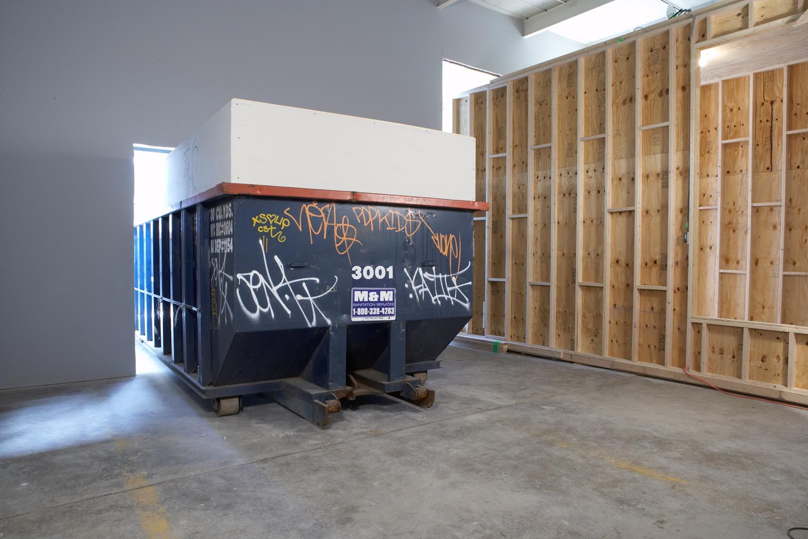 Installation view of the exhibition Gordon Matta-Clark & Rirkrit Tiravanija, at David Zwirner in New York, dated 2007.