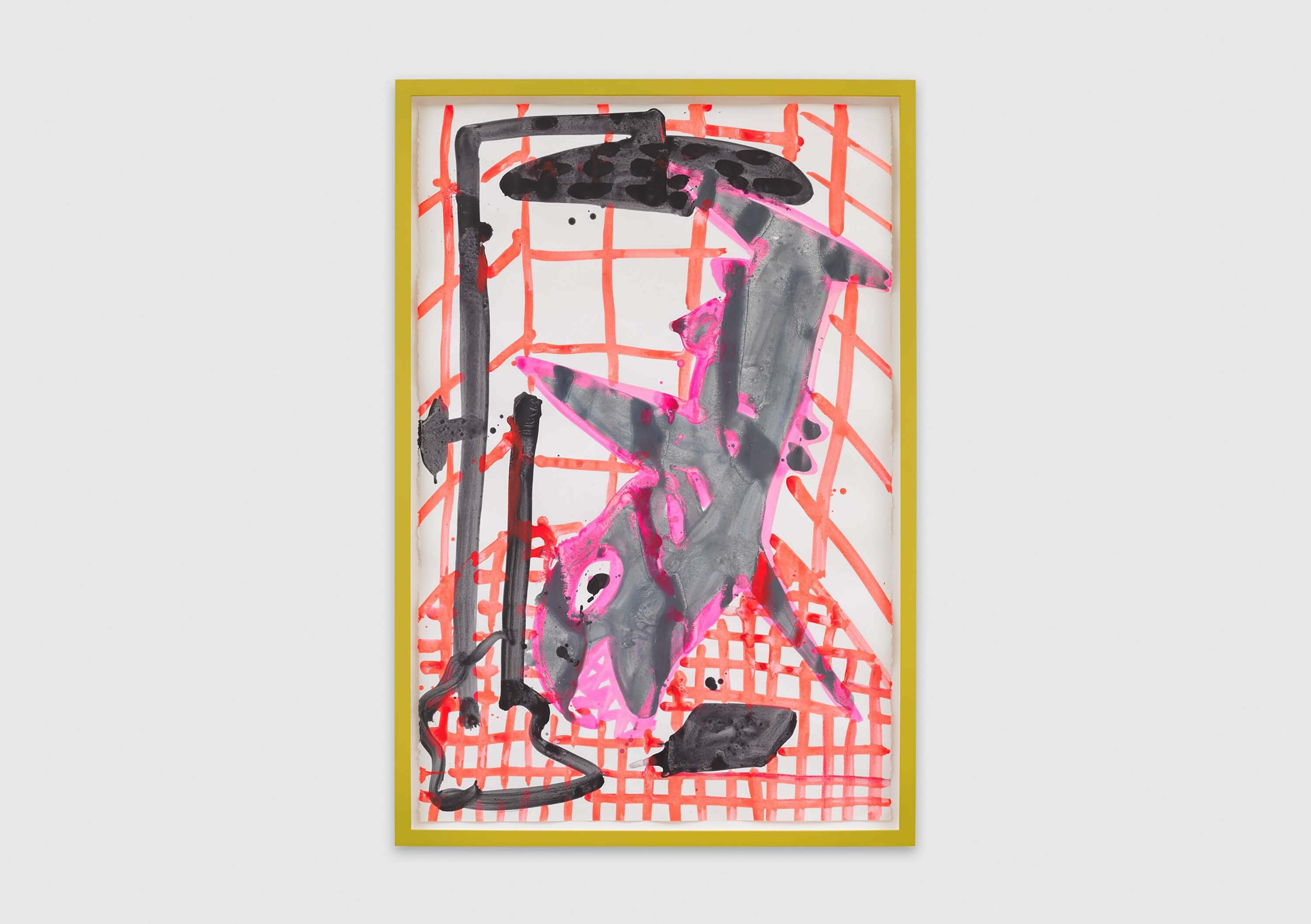An untitled work on paper by Katherine Bernhardt, dated 2022.
