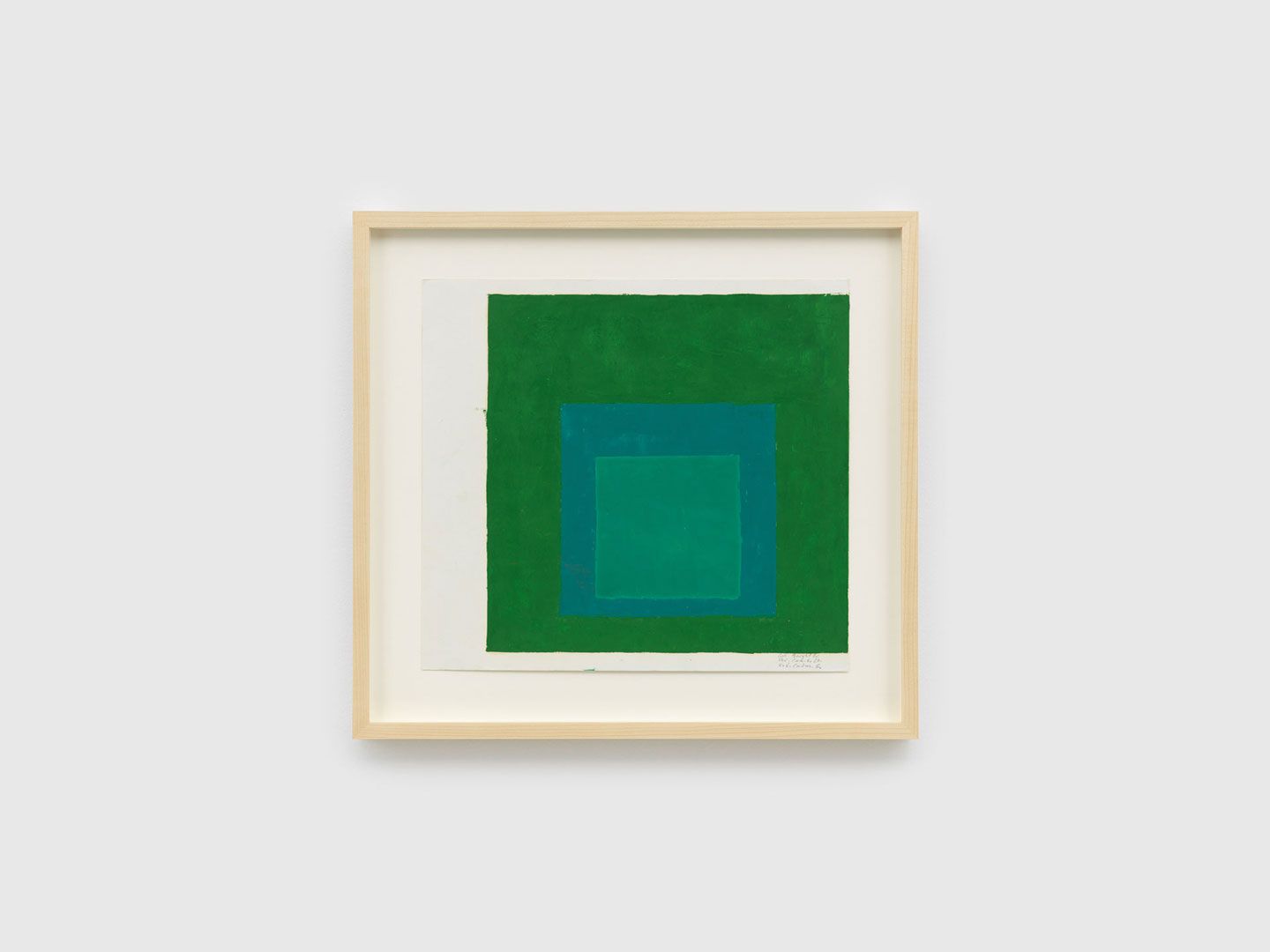 A painting on paper by Josef Albers, titled Study for screenprint EK (Edition Keller) If, circa 1970.