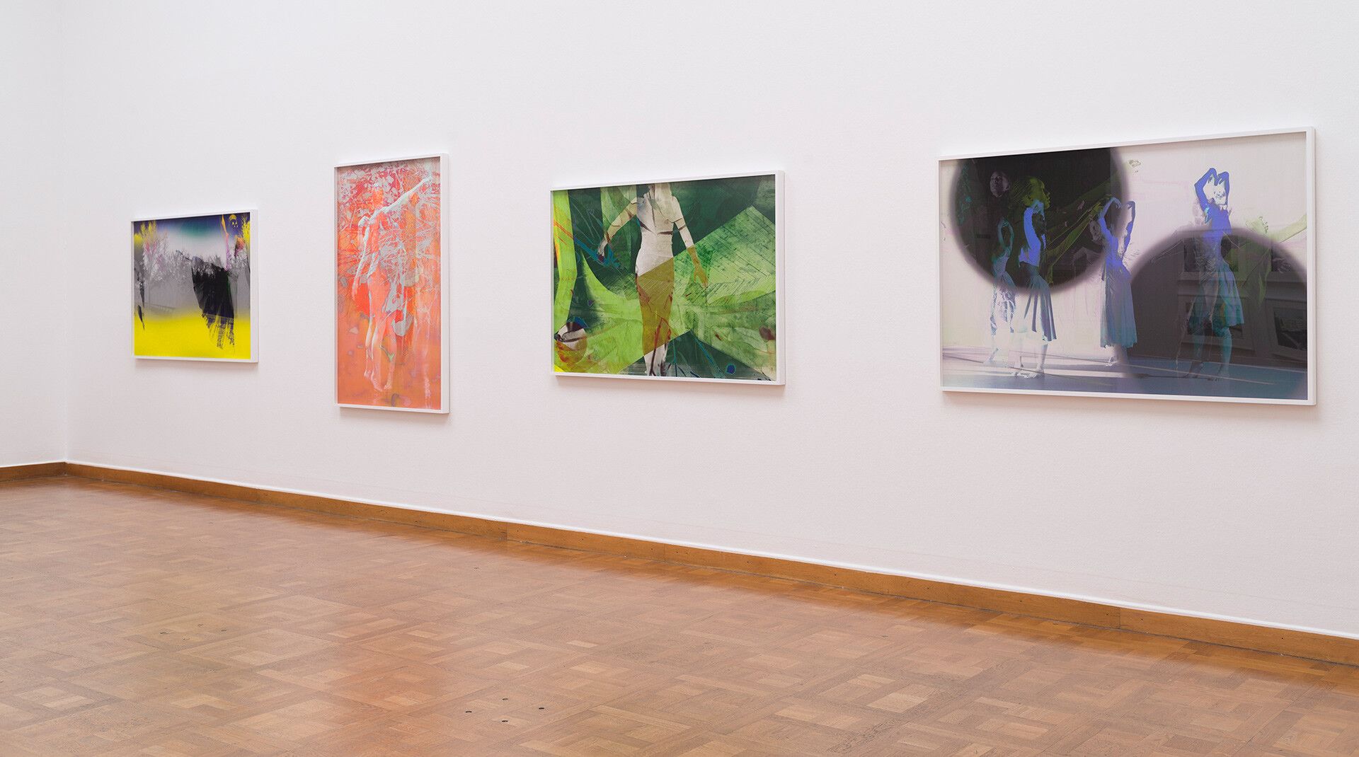 An installation view of a solo exhibition by James Welling, titled Metamorphosis, at Kunstforum Wien in 2017.