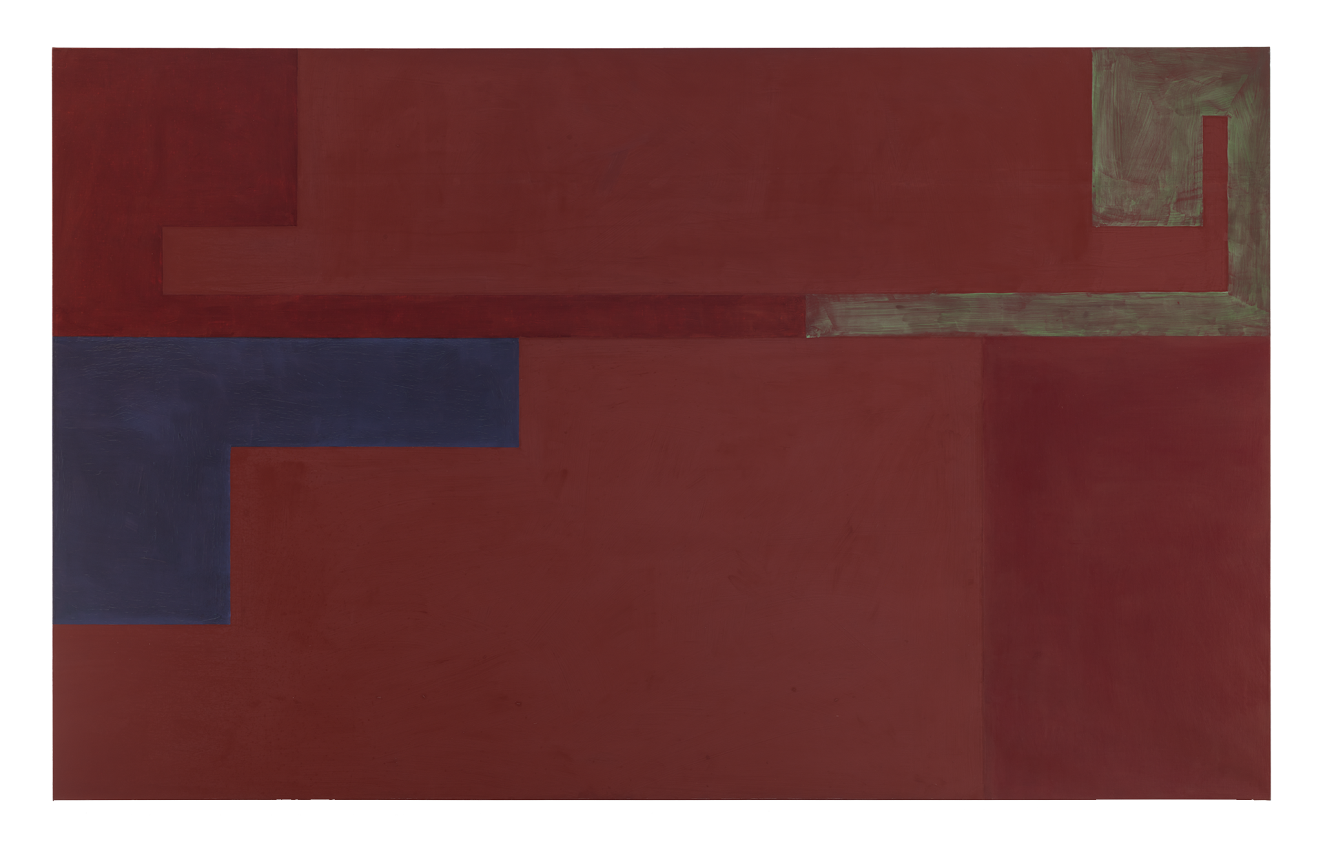 A painting by Suzan Frecon, titled four directions, dated 2005.