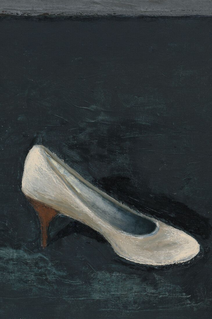 A detail of an artwork by Mamma Andersson, titled Willy-nilly, dated 2023