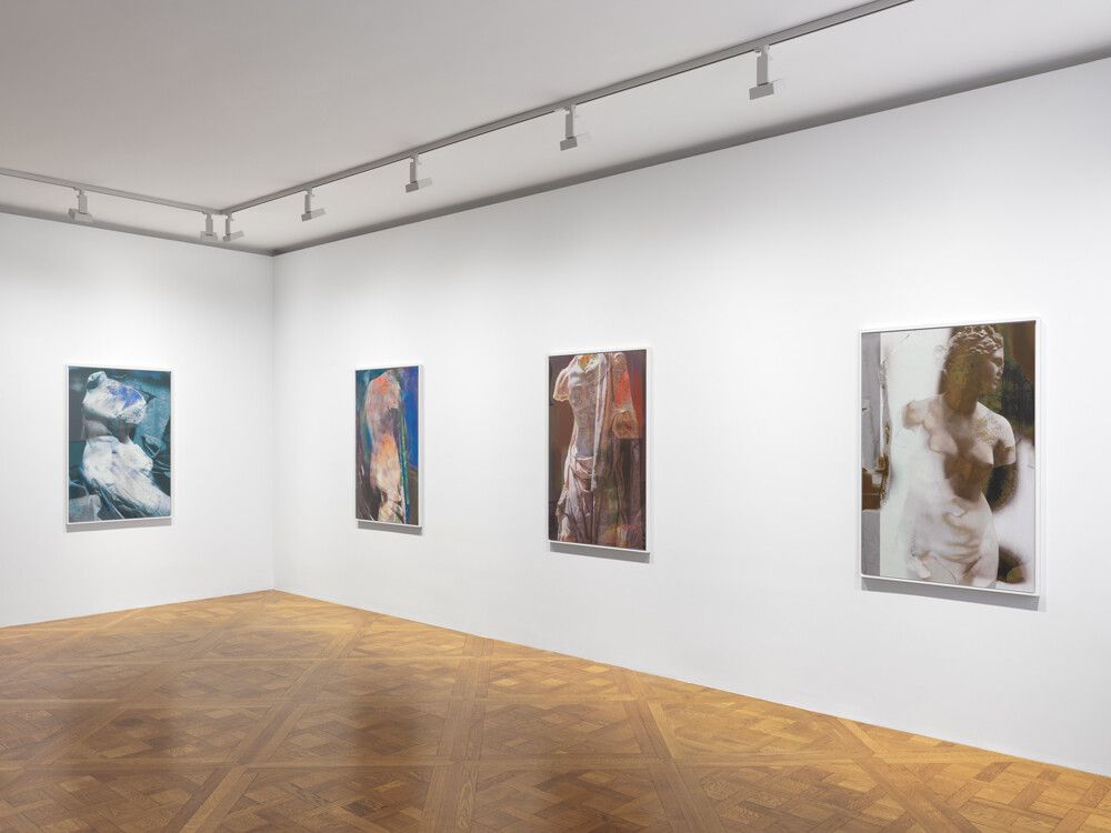 Installation view of the exhibition James Welling: Transform at David Zwirner, New York, in 2018.