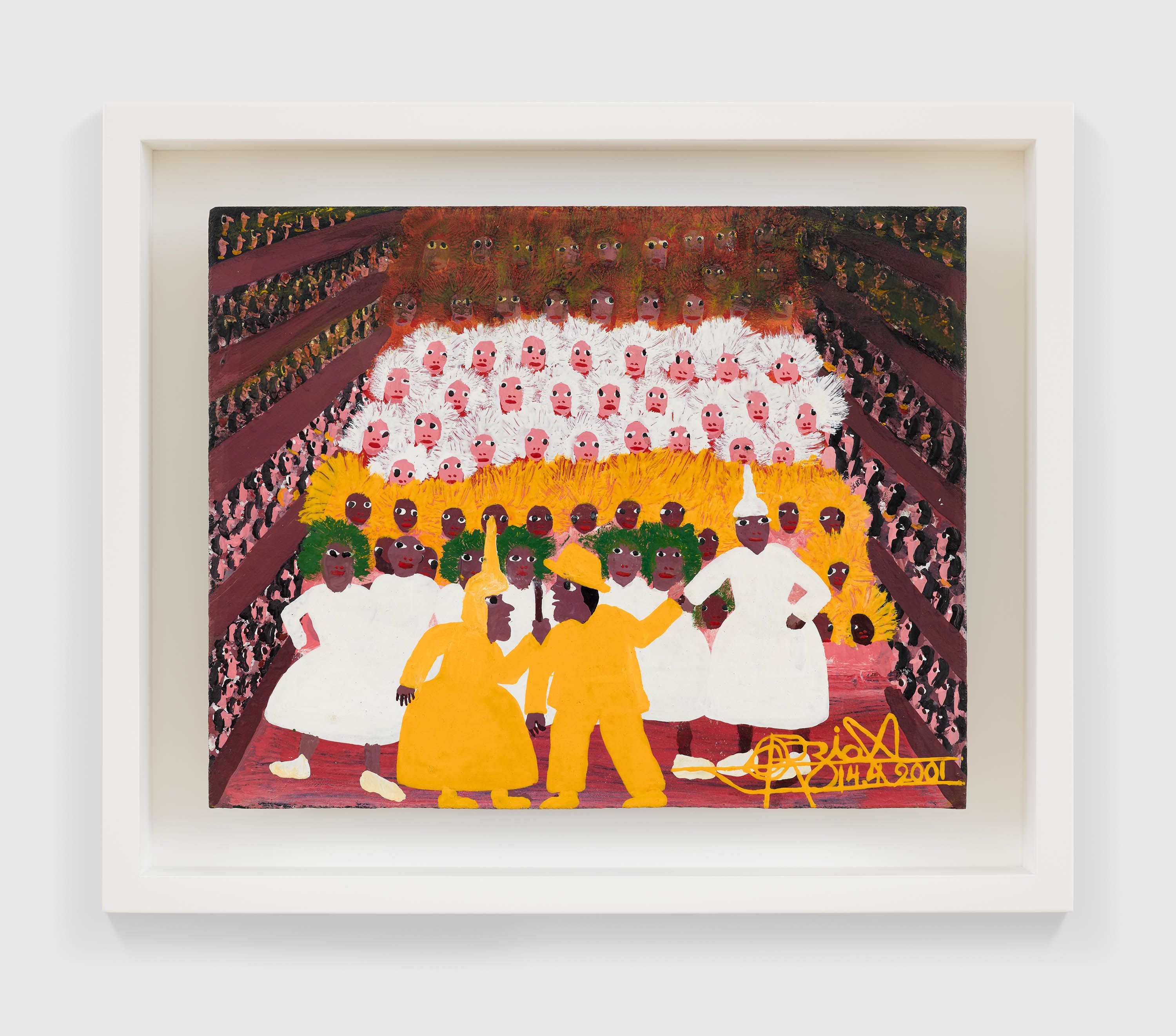 A painting by Odoteres Ricardo de Ozias, titled Desfile no Sambódromo, dated 2001.