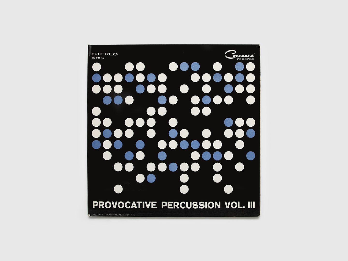 An offset printed record album jacket by Josef Albers. Album titled Provocative Percussion, Volume 3, dated 1959.