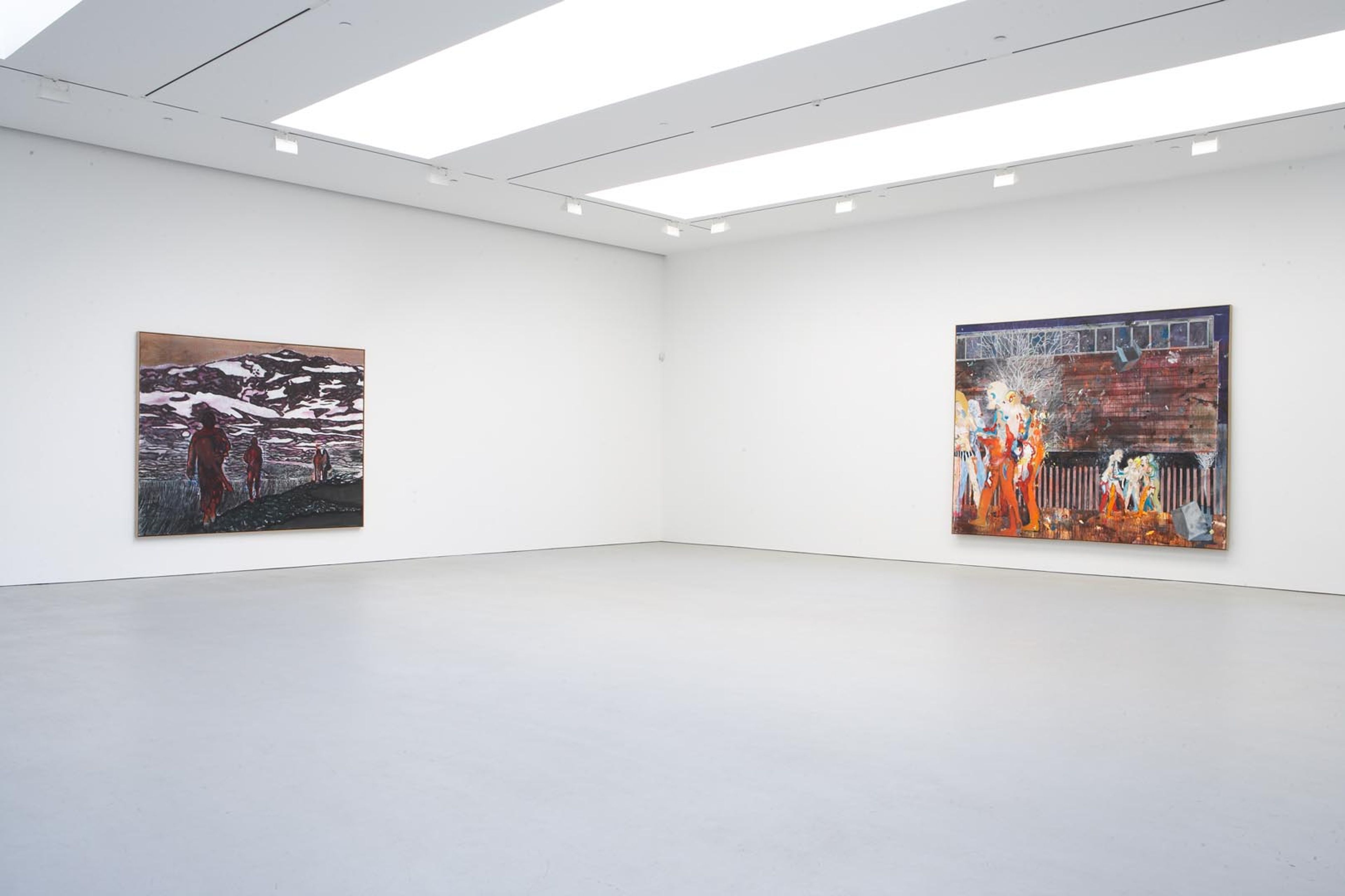 Installation view of the exhibition, Die Idealisten, at David Zwirner in New York, dated 2008.