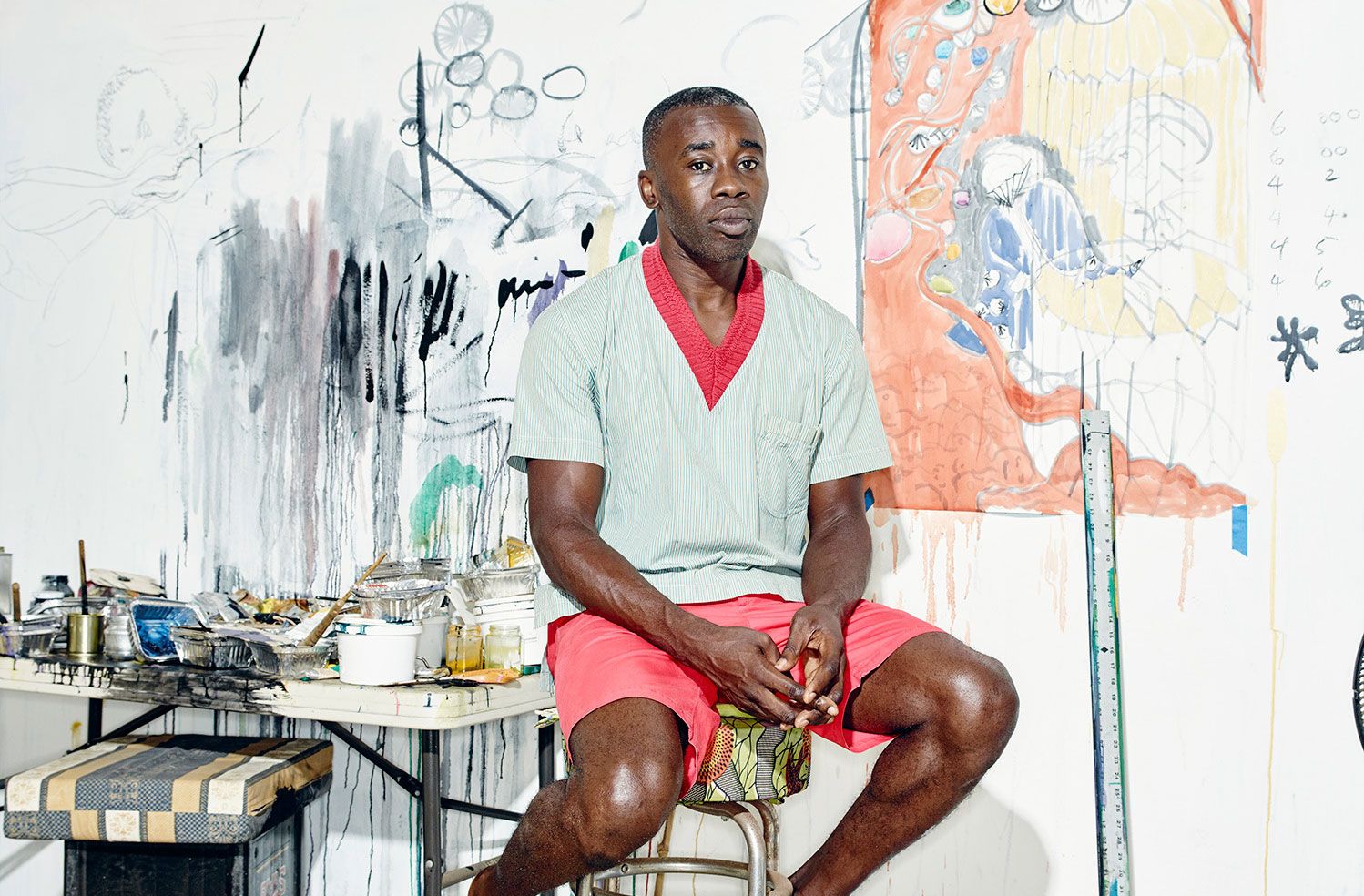 A photograph of Chris Ofili, dated 2019