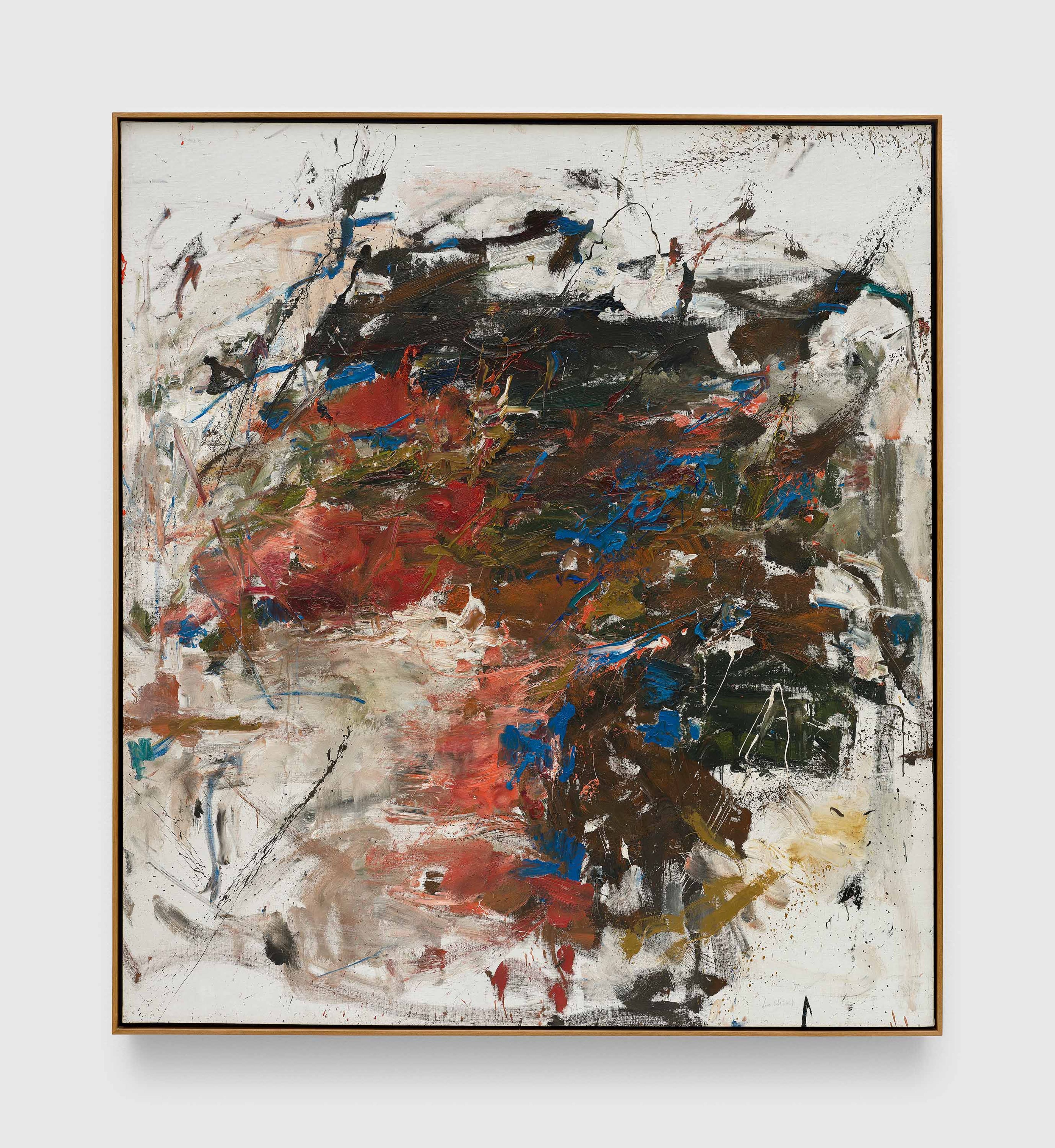 A painting by Joan Mitchell, titled Mandres, dated circa 1962.