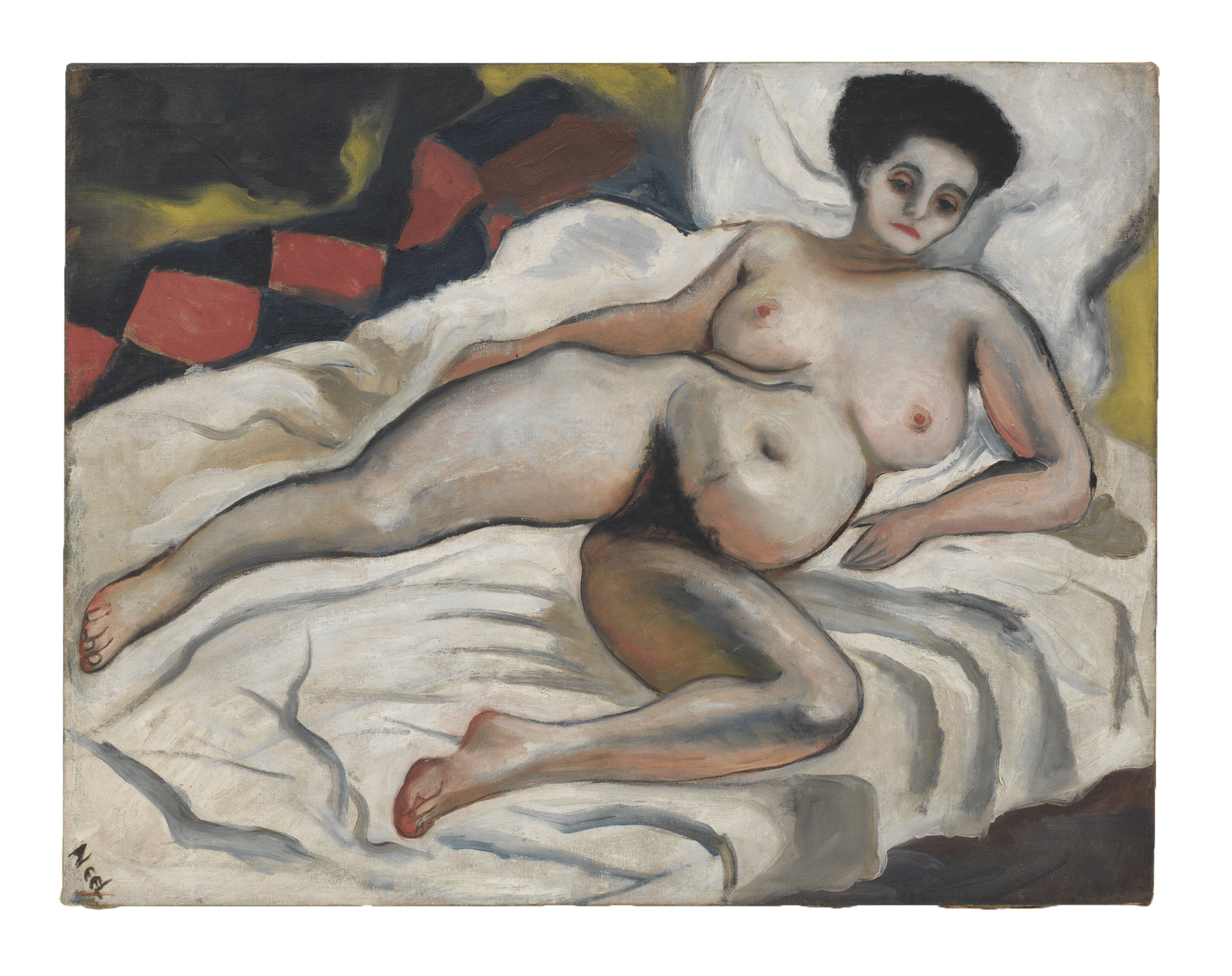 A painting by Alice Neel, titled Nadya Nude, dated 1933.