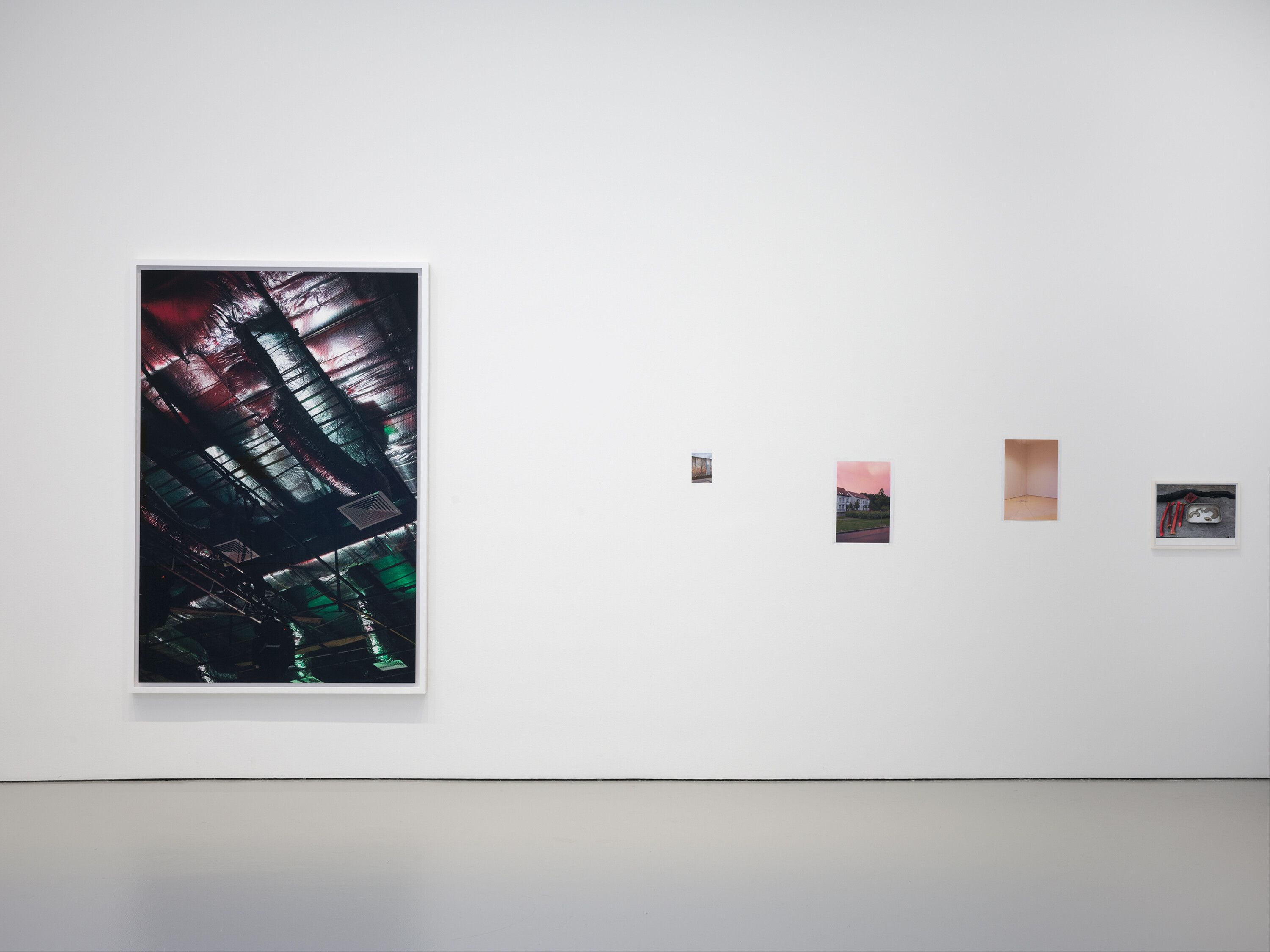 An installation view of the exhibition, Wolfgang Tillmans: Fold Me, at David Zwirner in New York, dated 2023.