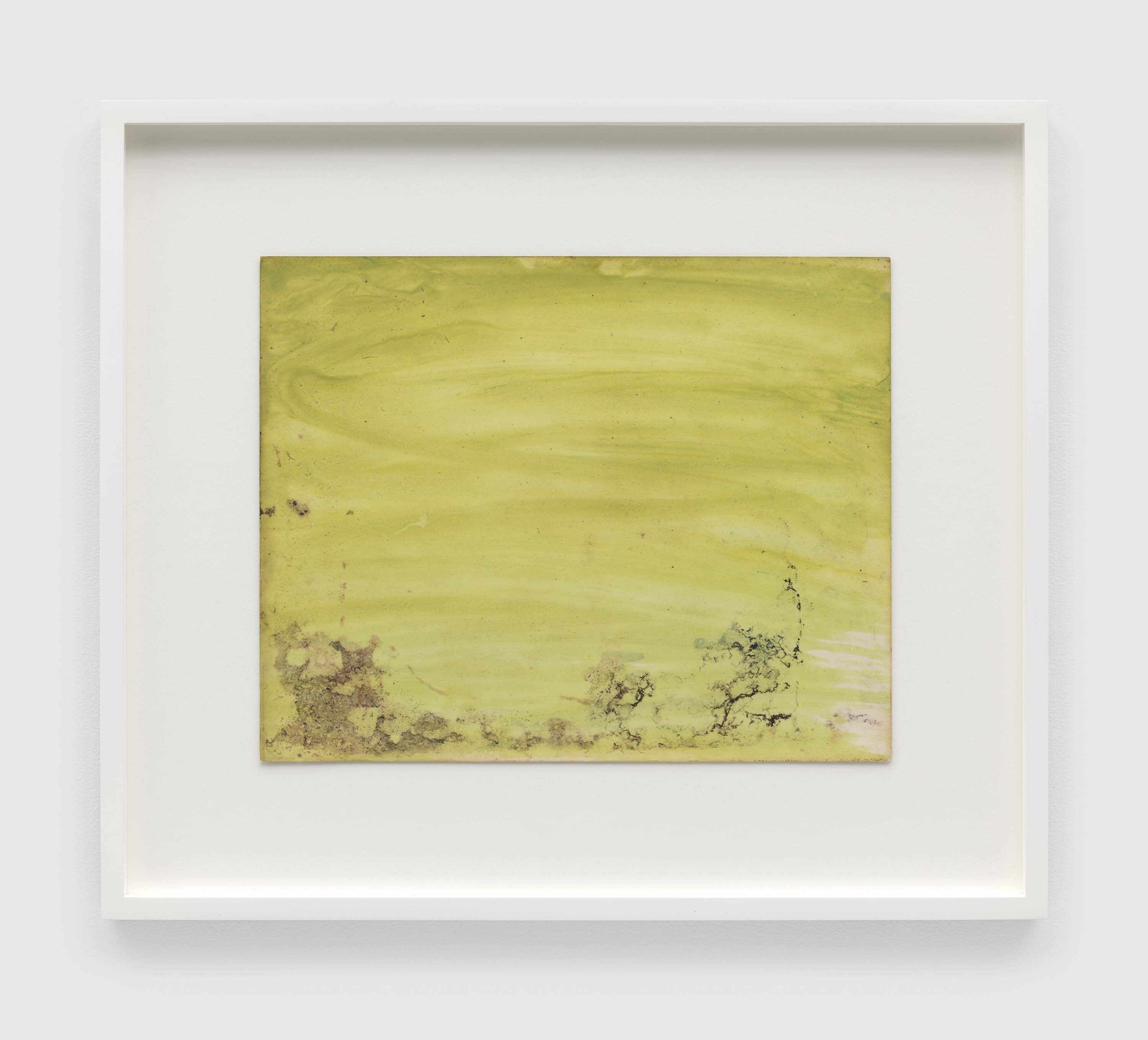 A painting on back of photograph artwork by Frank Walter, called Untitled (Chartreuse), n.d.