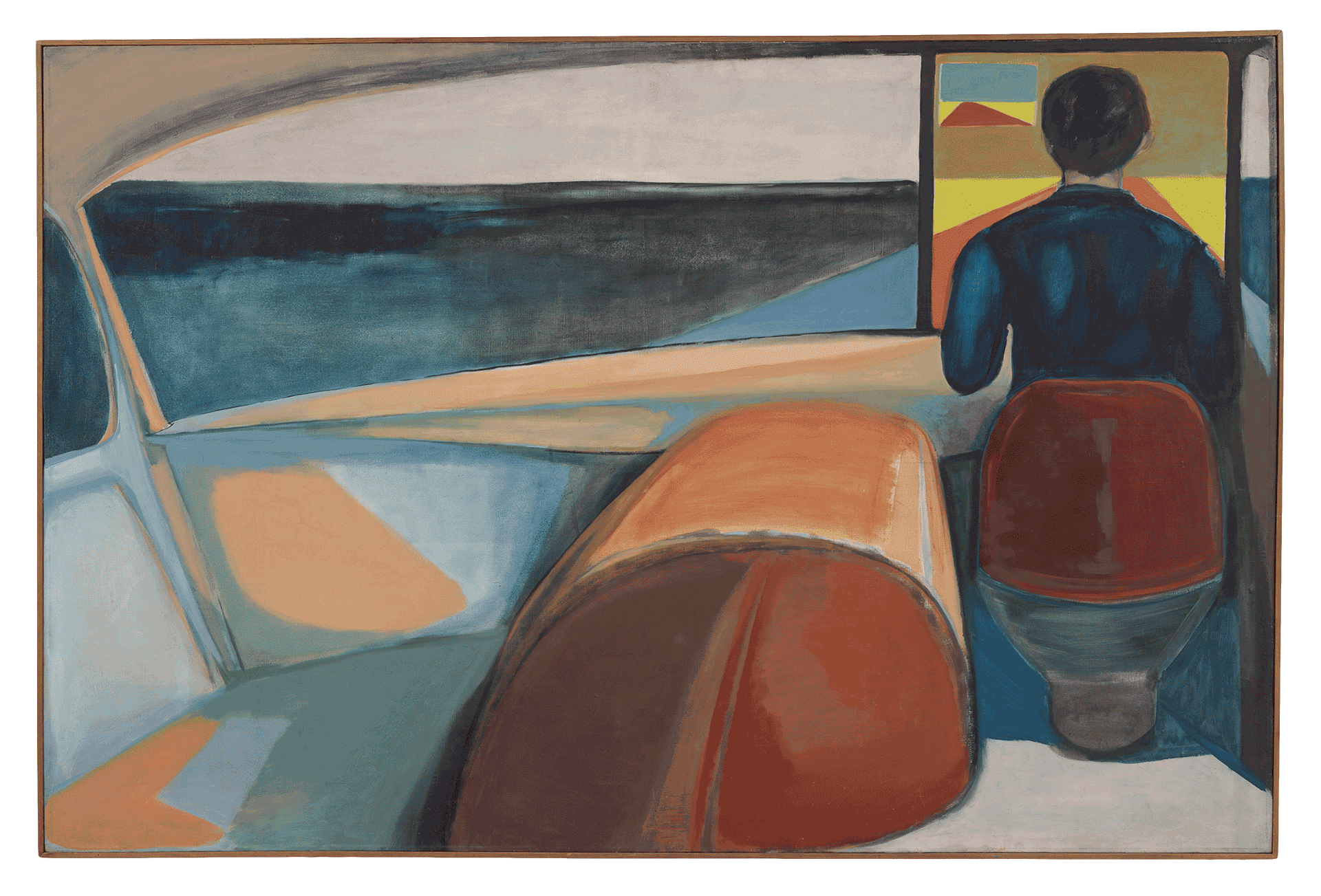 A painting by Andrzej Wr√≥blewski, titled Chauffeur, dated 1956.