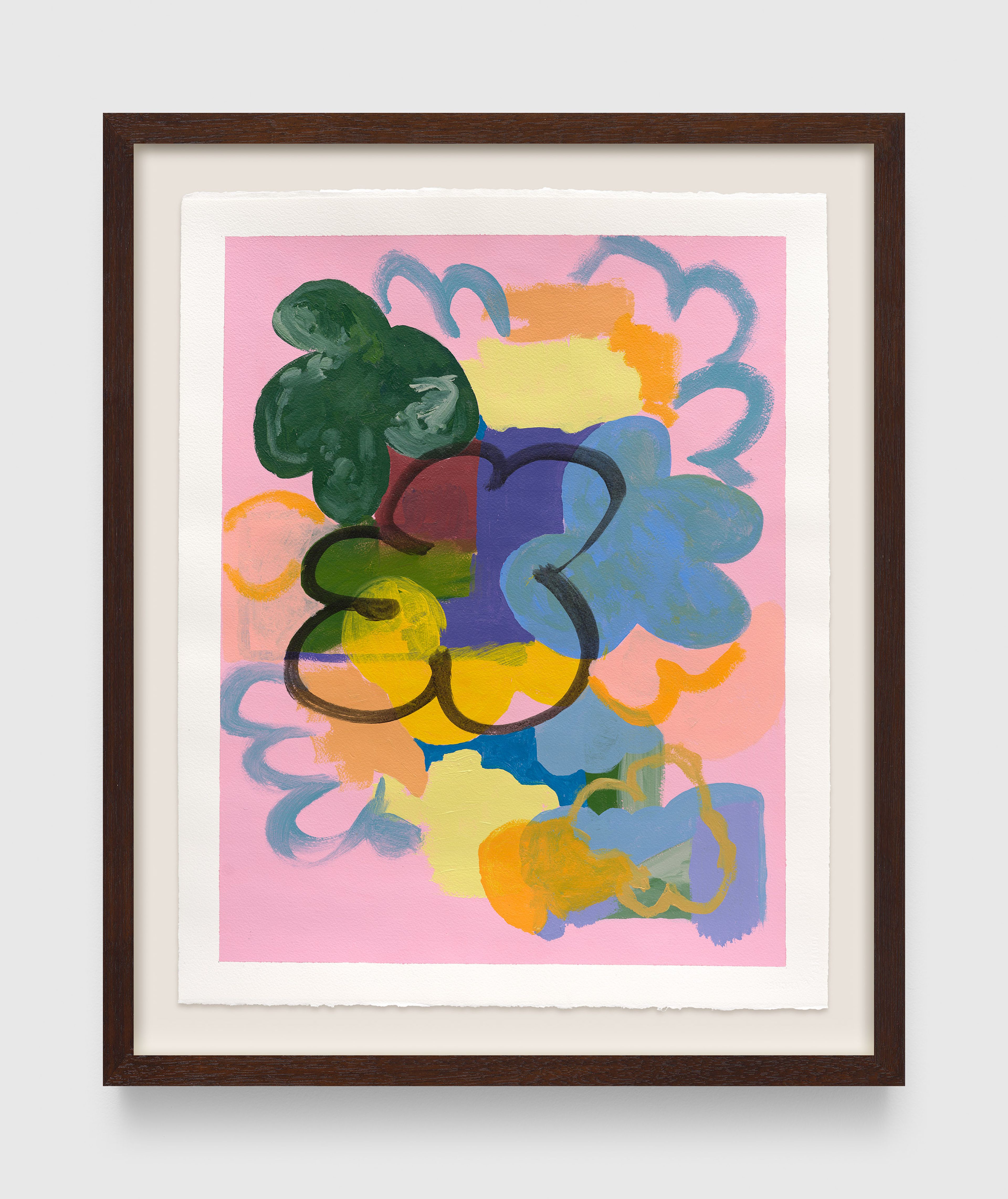 A work on paper by EJ Hill, titled polychrome (locus), dated 2025.