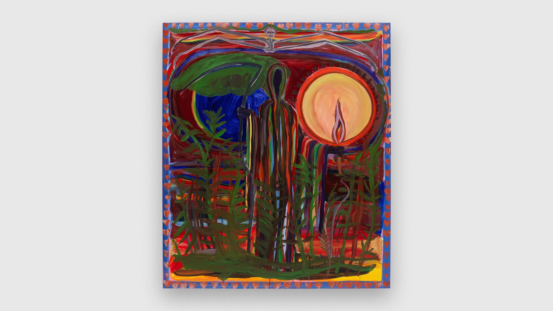 An oil painting on linen by Josh Smith, titled Deep Mystery, dated 2019.