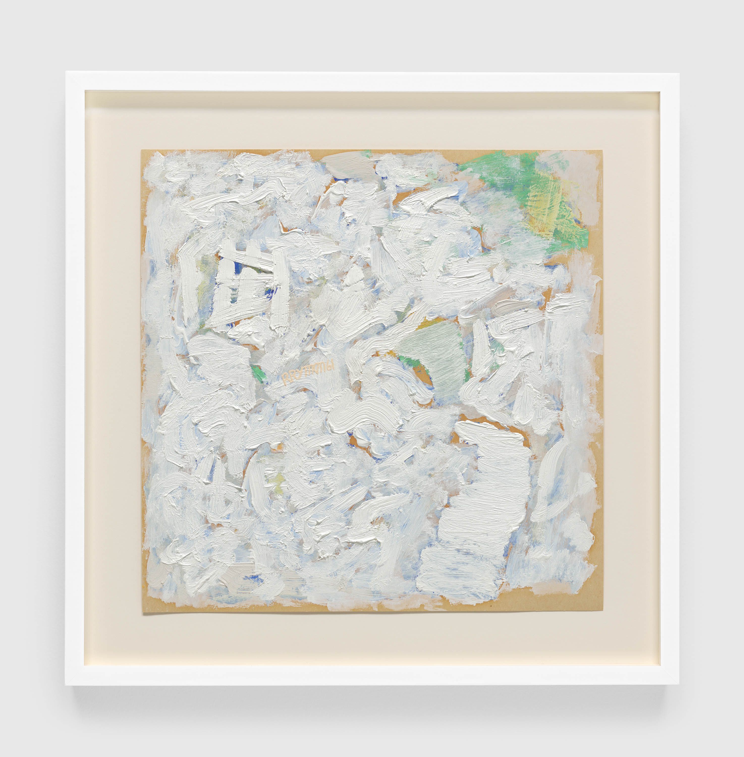 A painting by Robert Ryman, titled Wedding Picture, dated 1961.